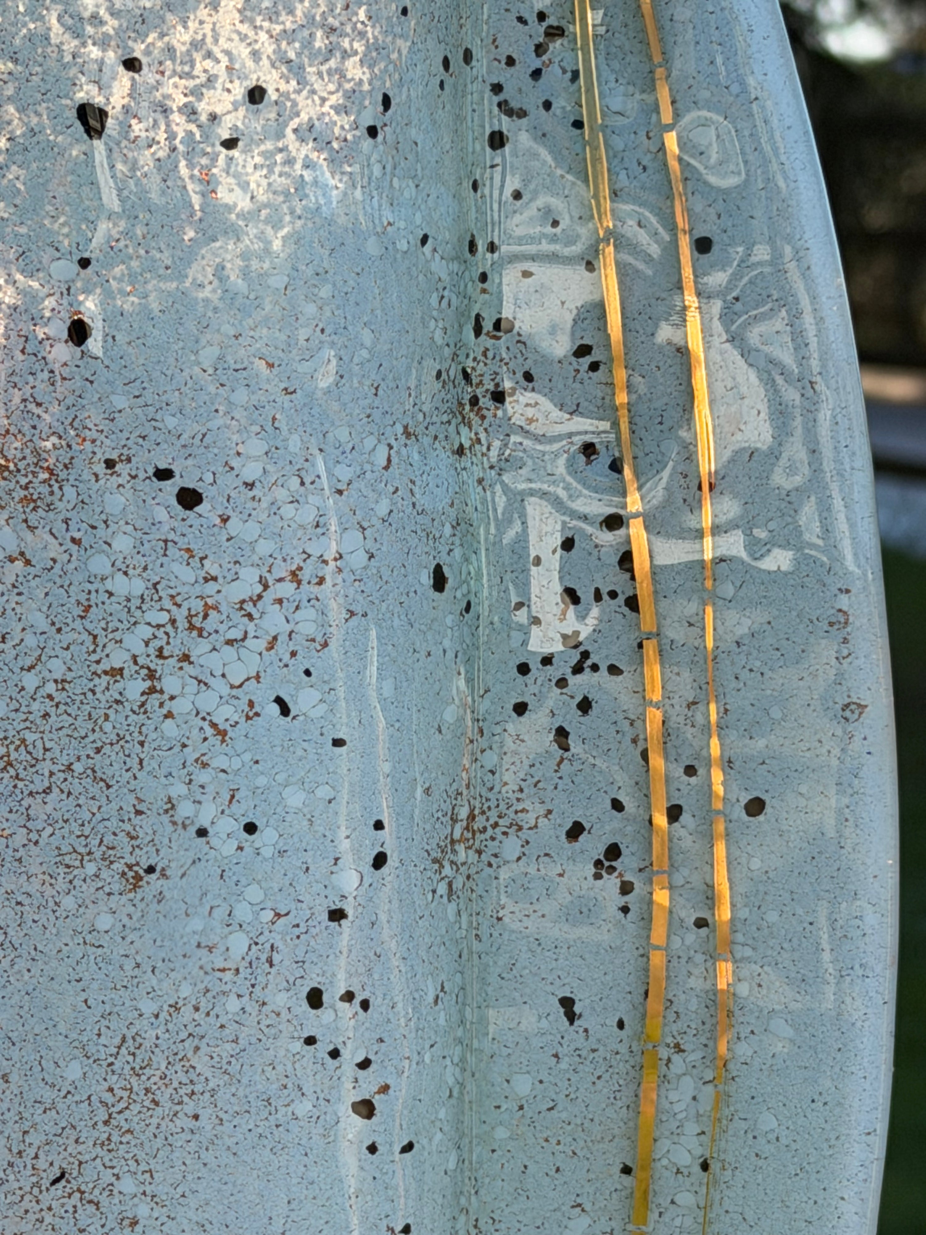 Golden Frost Oval Vase