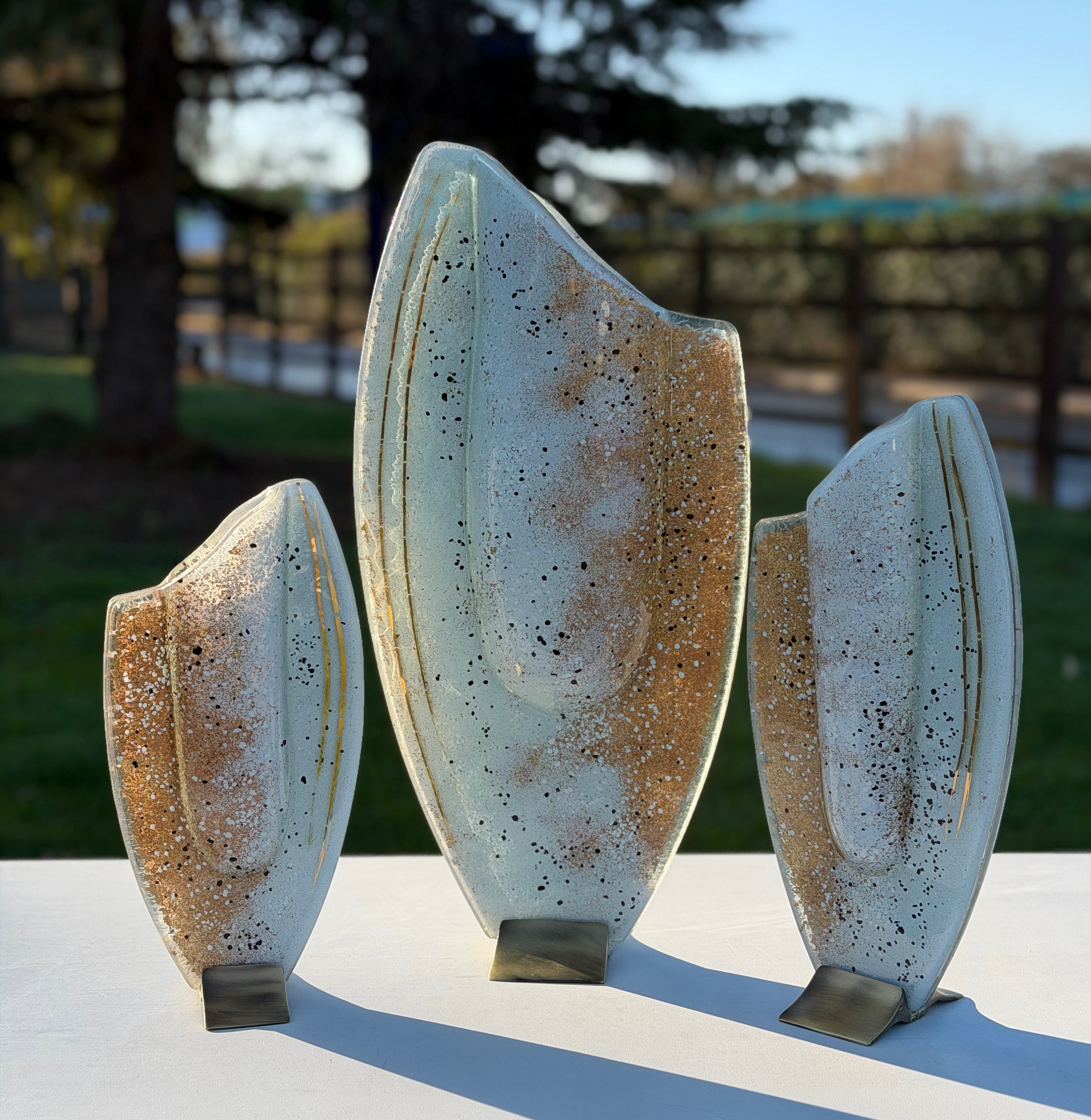 Golden Frost Oval Vase