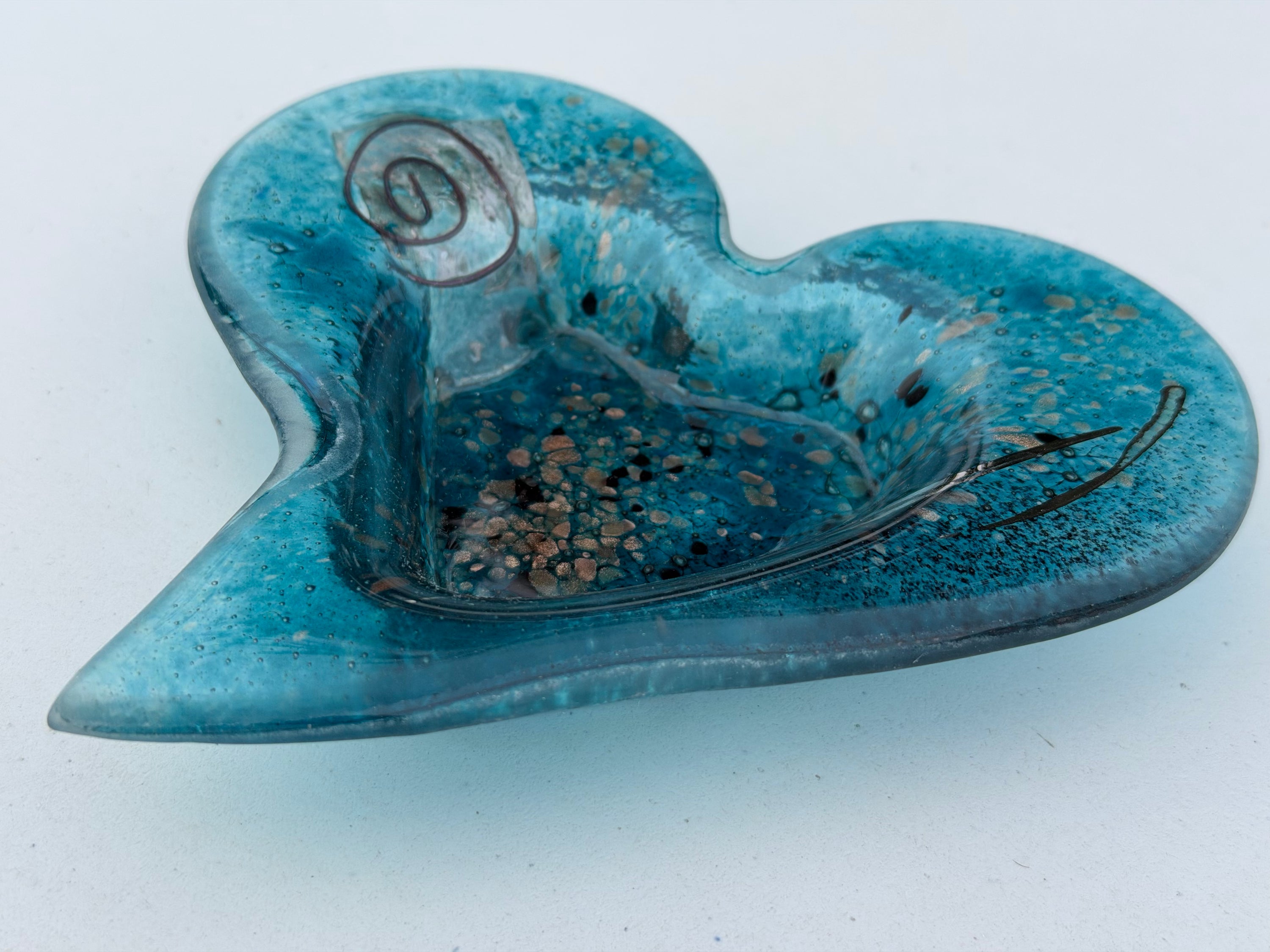 Aqua Heart Tealight Dish