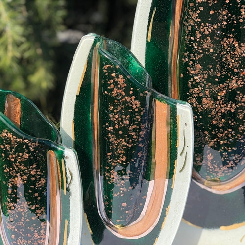 Thira Green Oval Vase