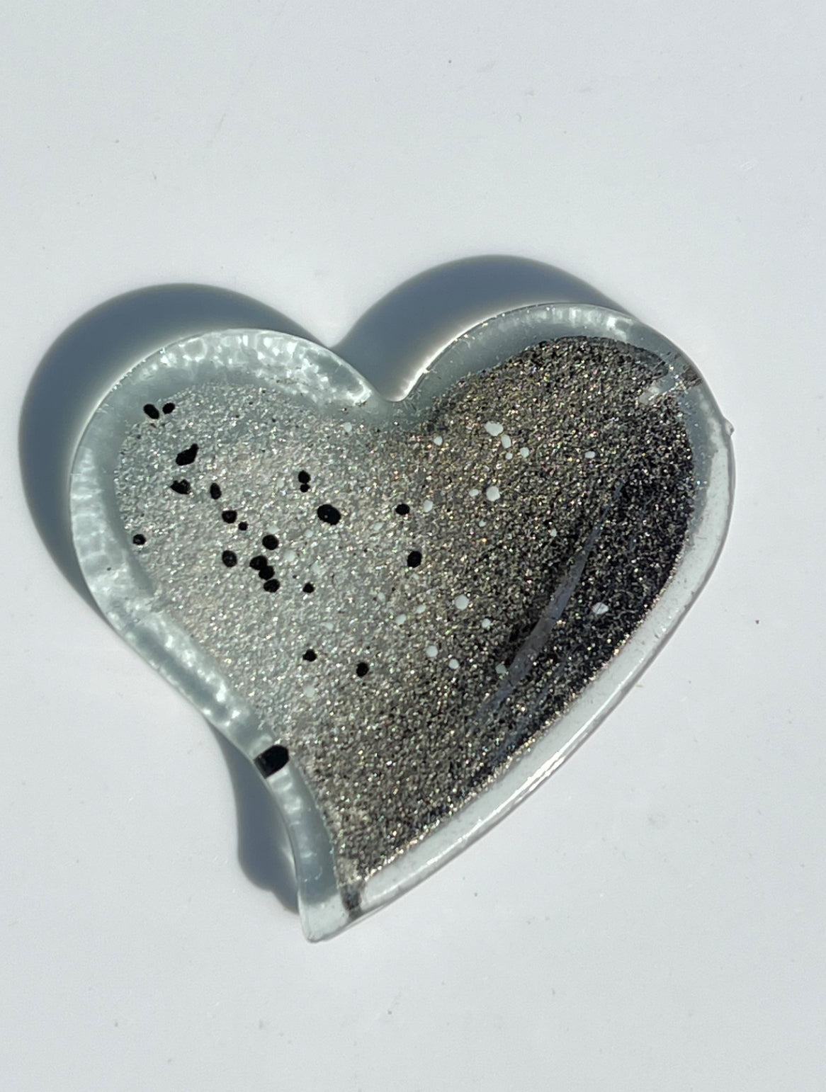 Silver, Grey & Platinum Coaster (Heart)