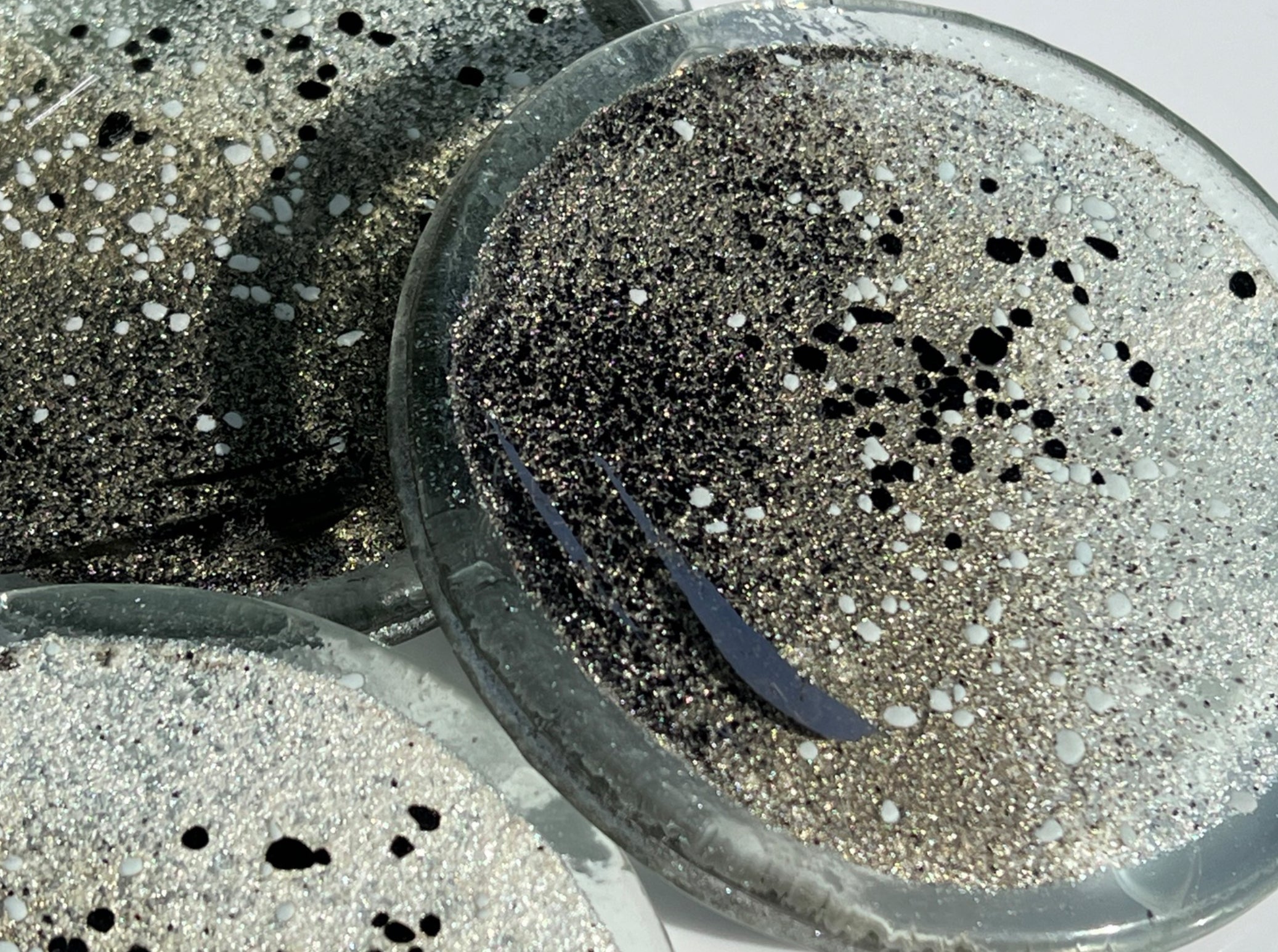 Silver, Grey & Platinum Coaster (Round)