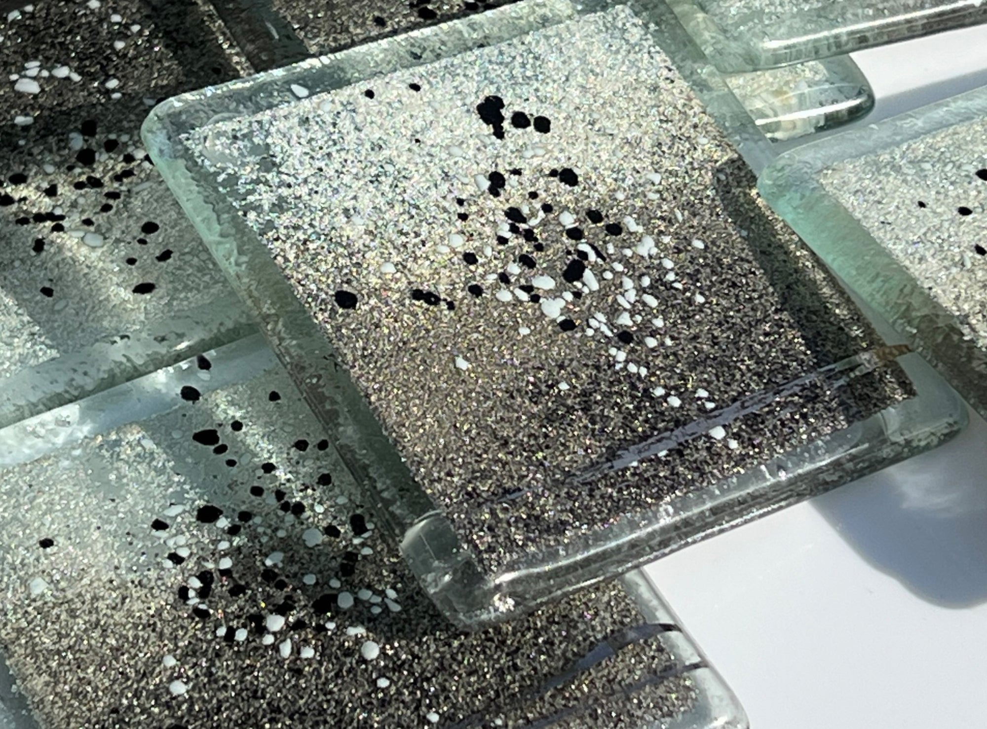 Silver, Grey & Platinum Coaster (Square)