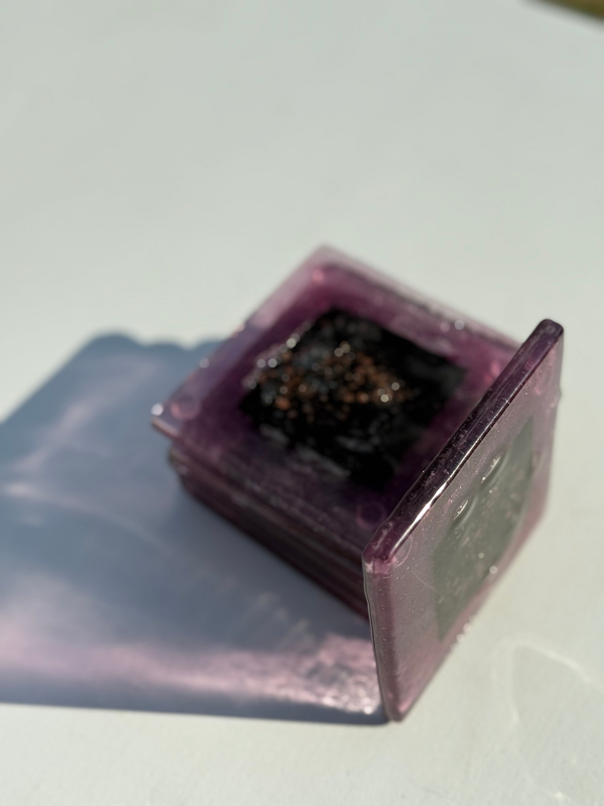 Fedra Mauve Glass Coasters (Square)