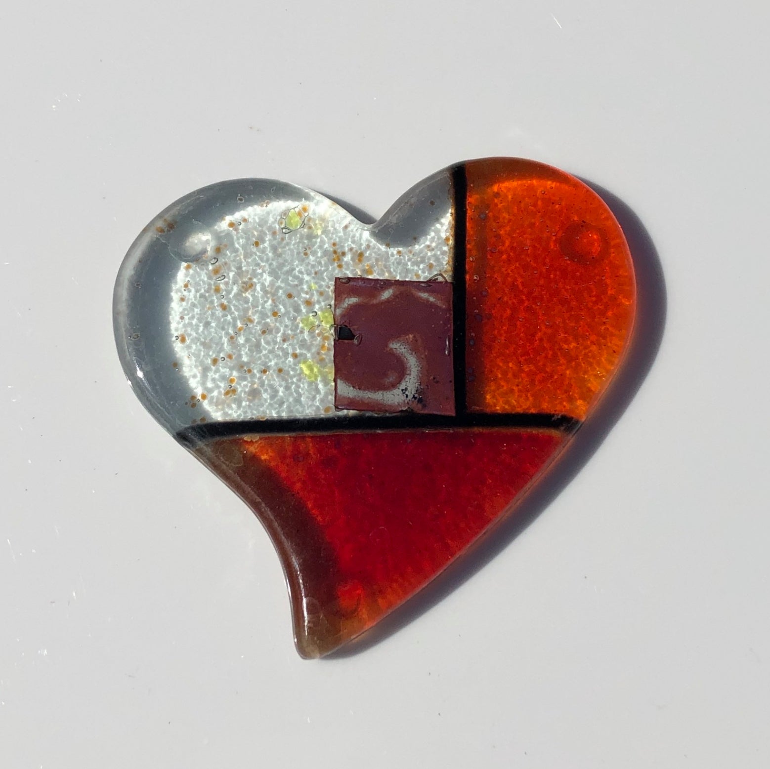 Mediterranean Red & Orange Coasters (Heart Shaped)