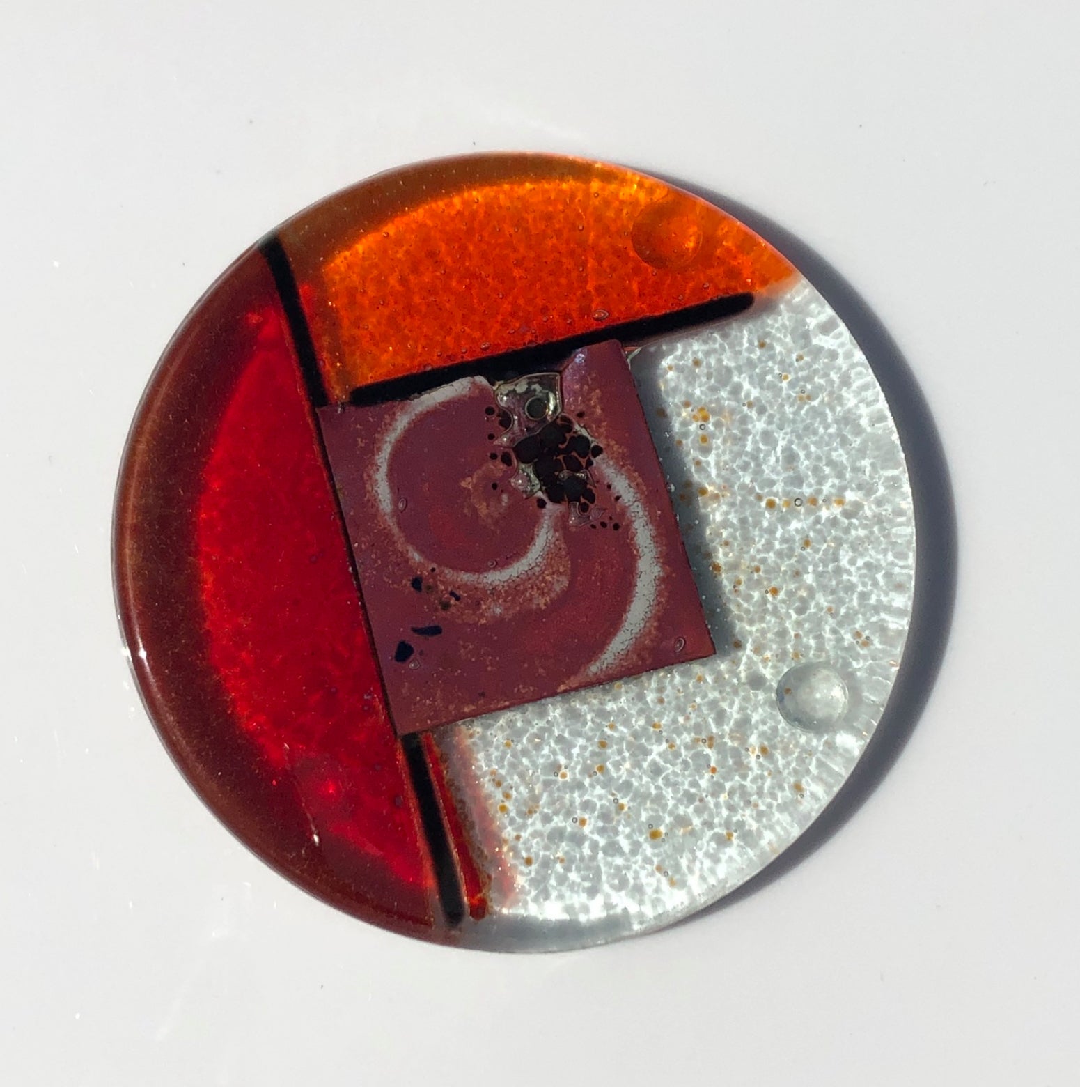Mediterranean Red & Orange Coasters (Round)