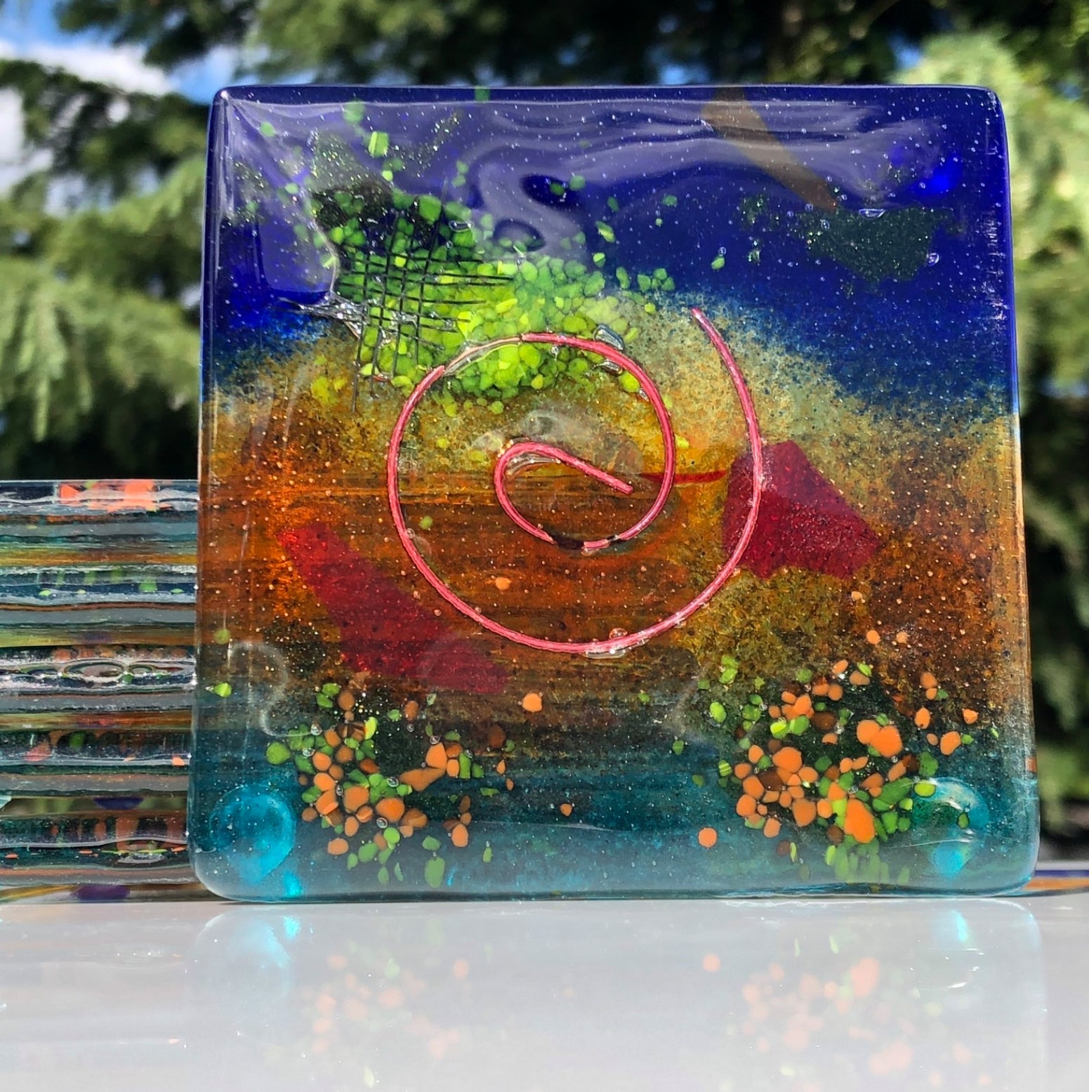 Tricolore Blue Coasters