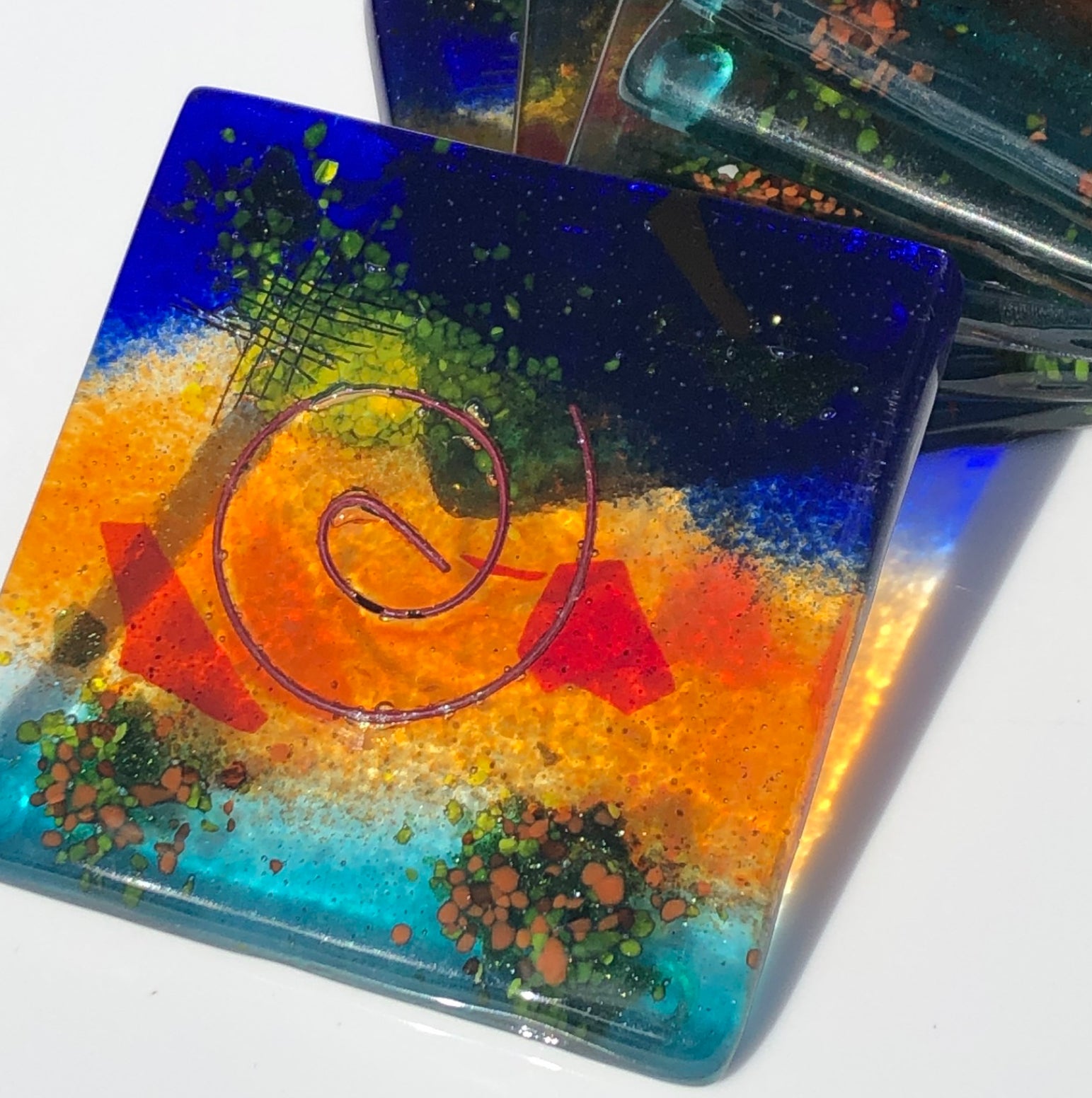 Tricolore Blue Coasters