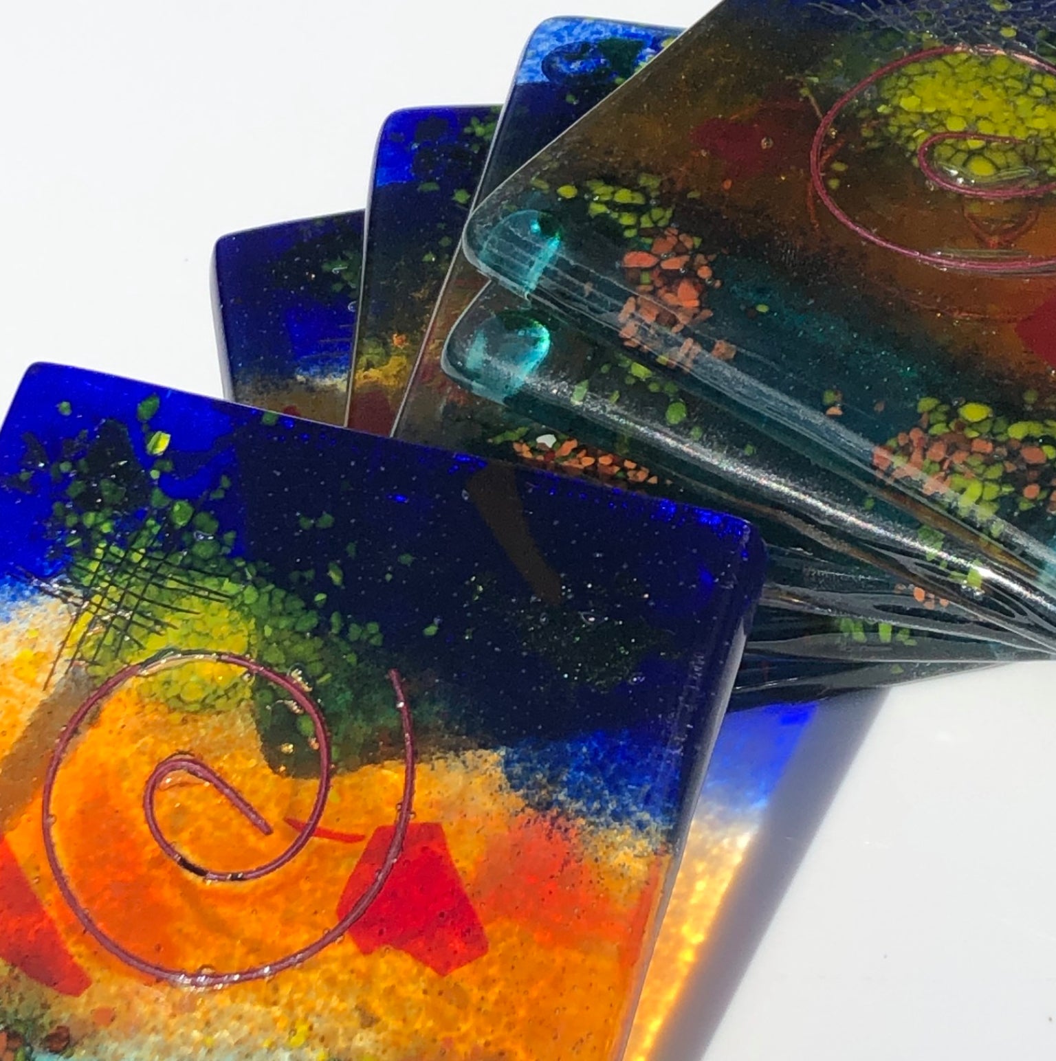 Tricolore Blue Coasters