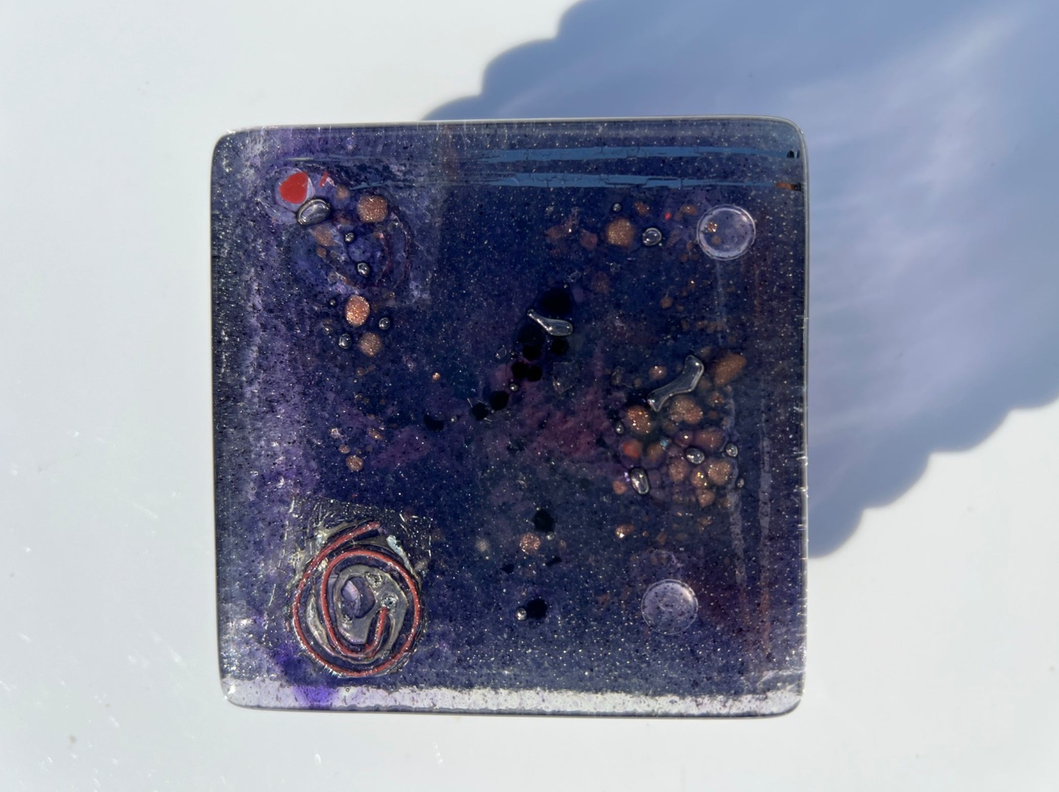 Mauve & Platinum Coasters (Square)