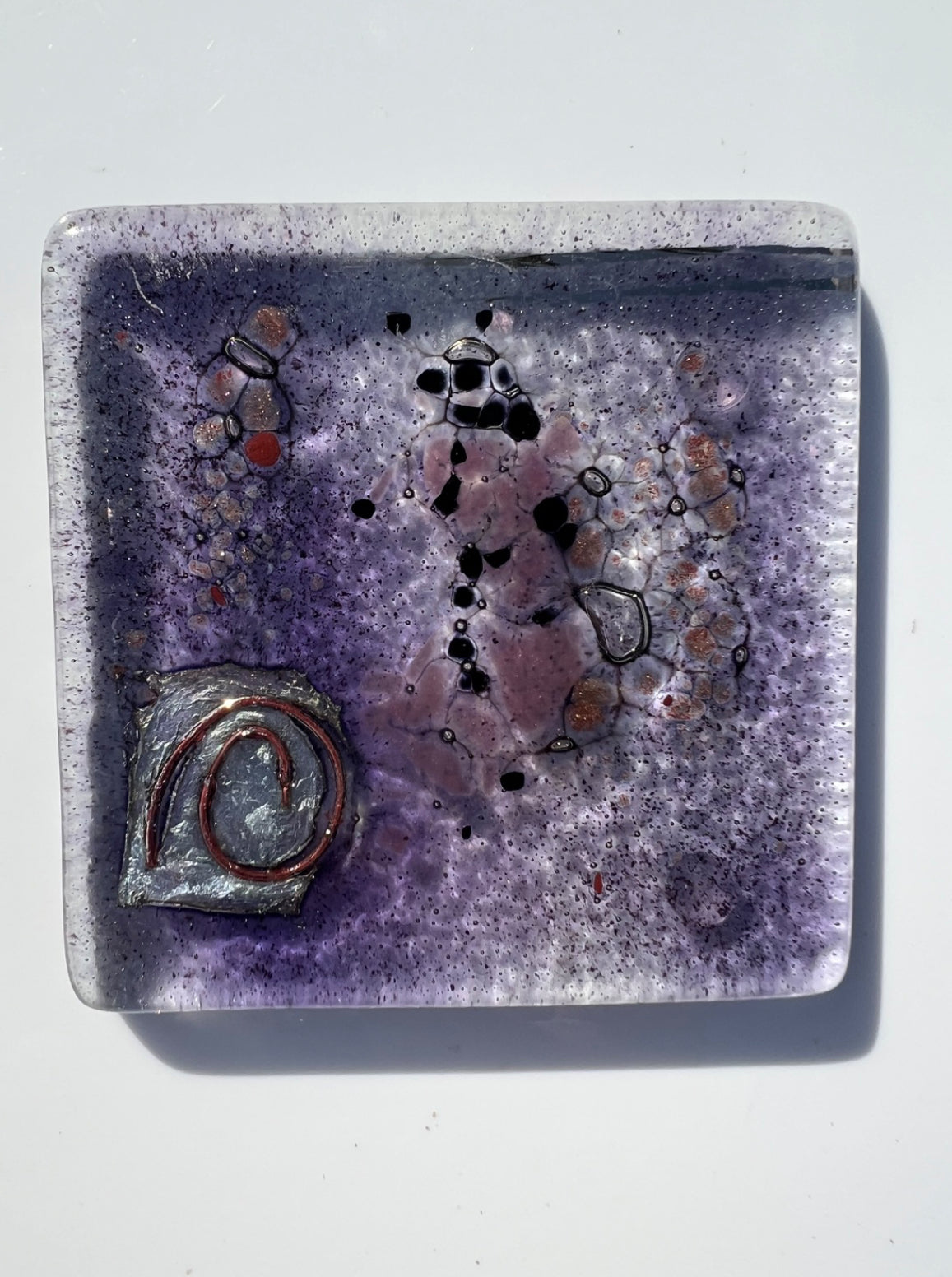 Mauve & Platinum Coasters (Square)