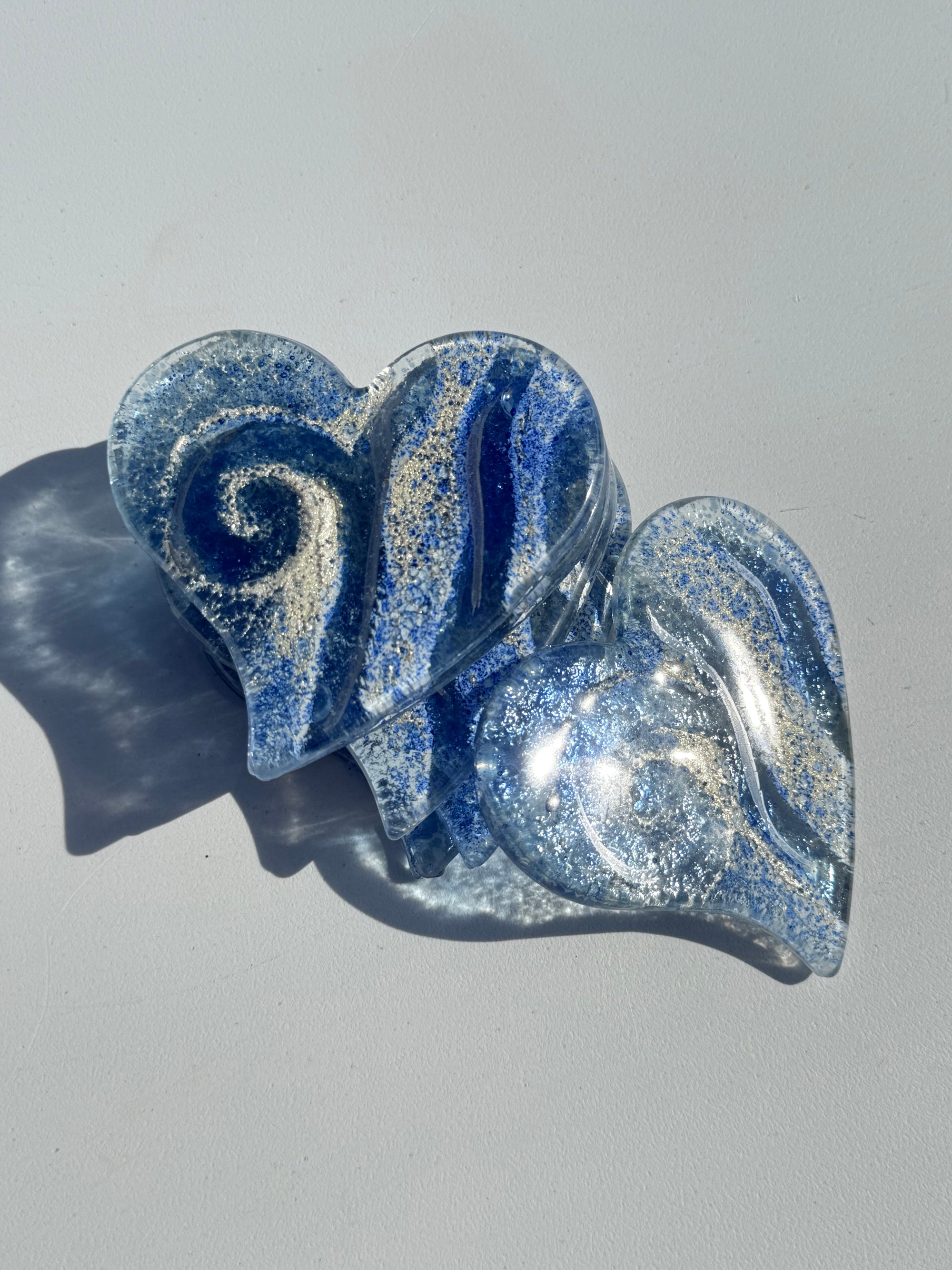 Crystal Blue Heart Coaster