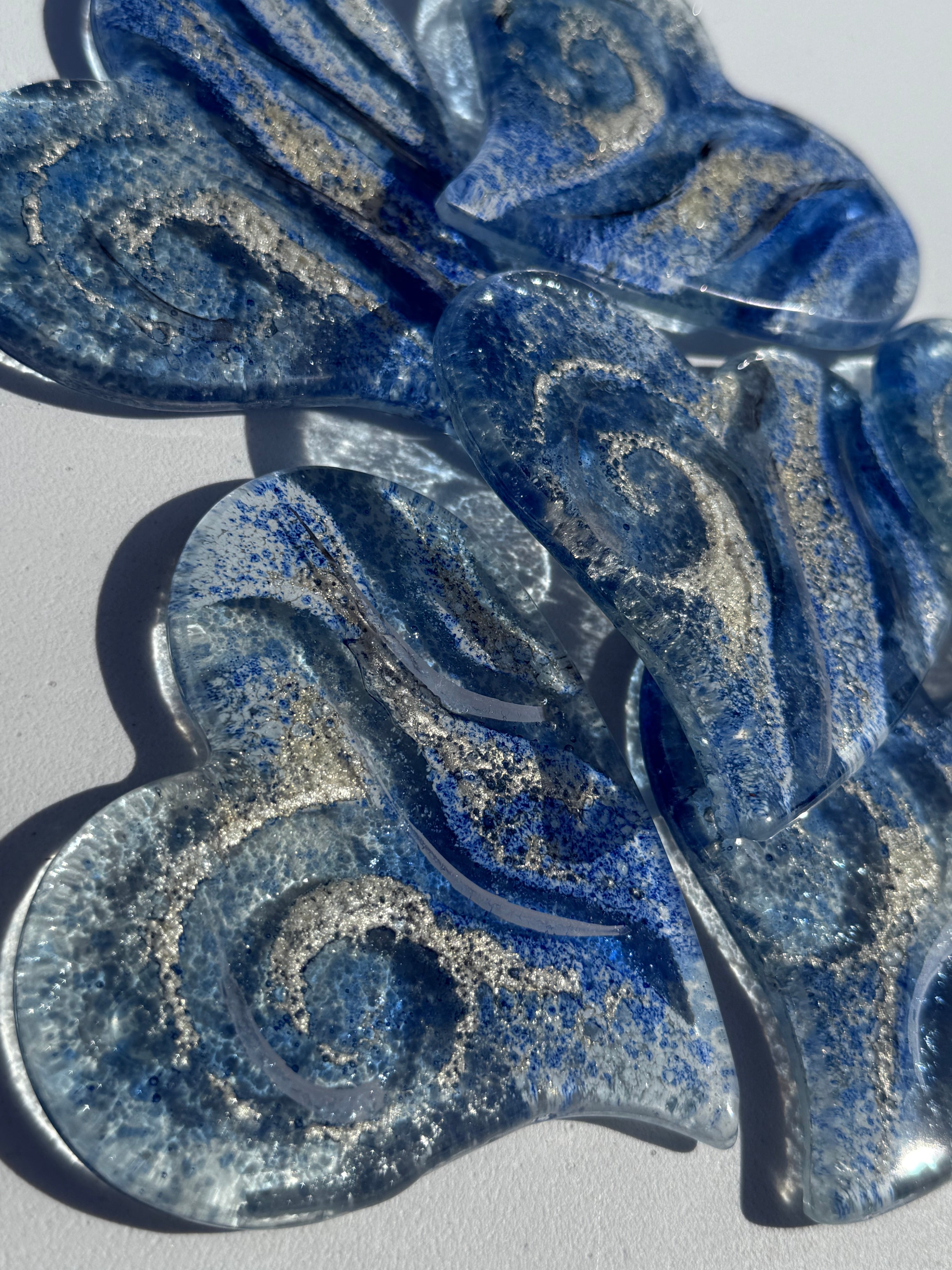 Crystal Blue Heart Coaster