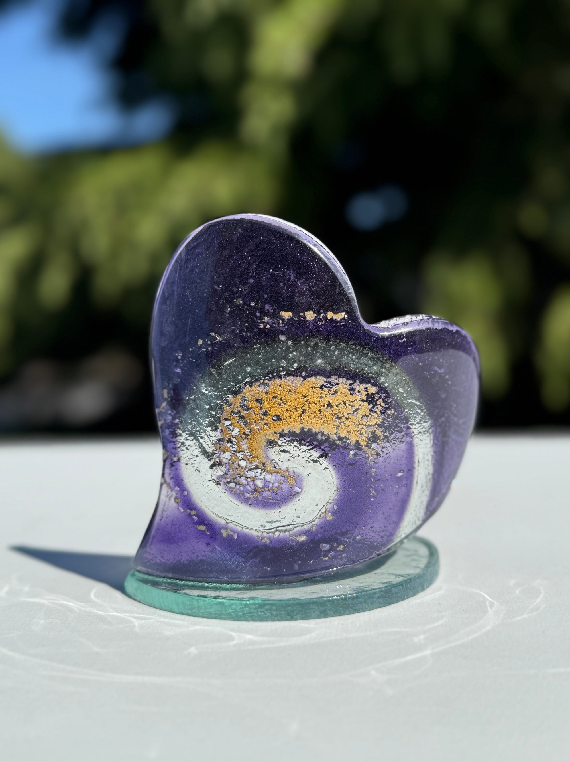 Nefeli Mauve Heart Shaped Tealight Holder
