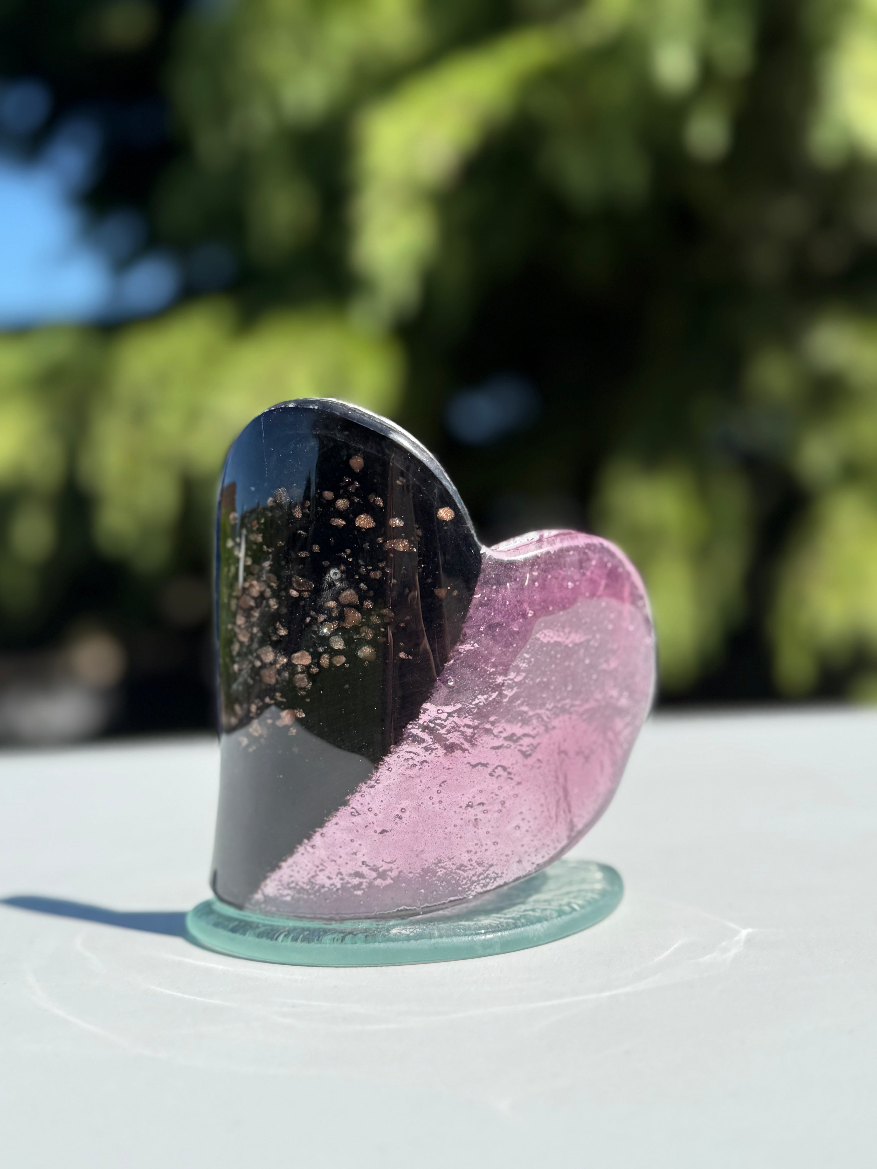 Fedra Mauve Heart Shaped Tealight Holder