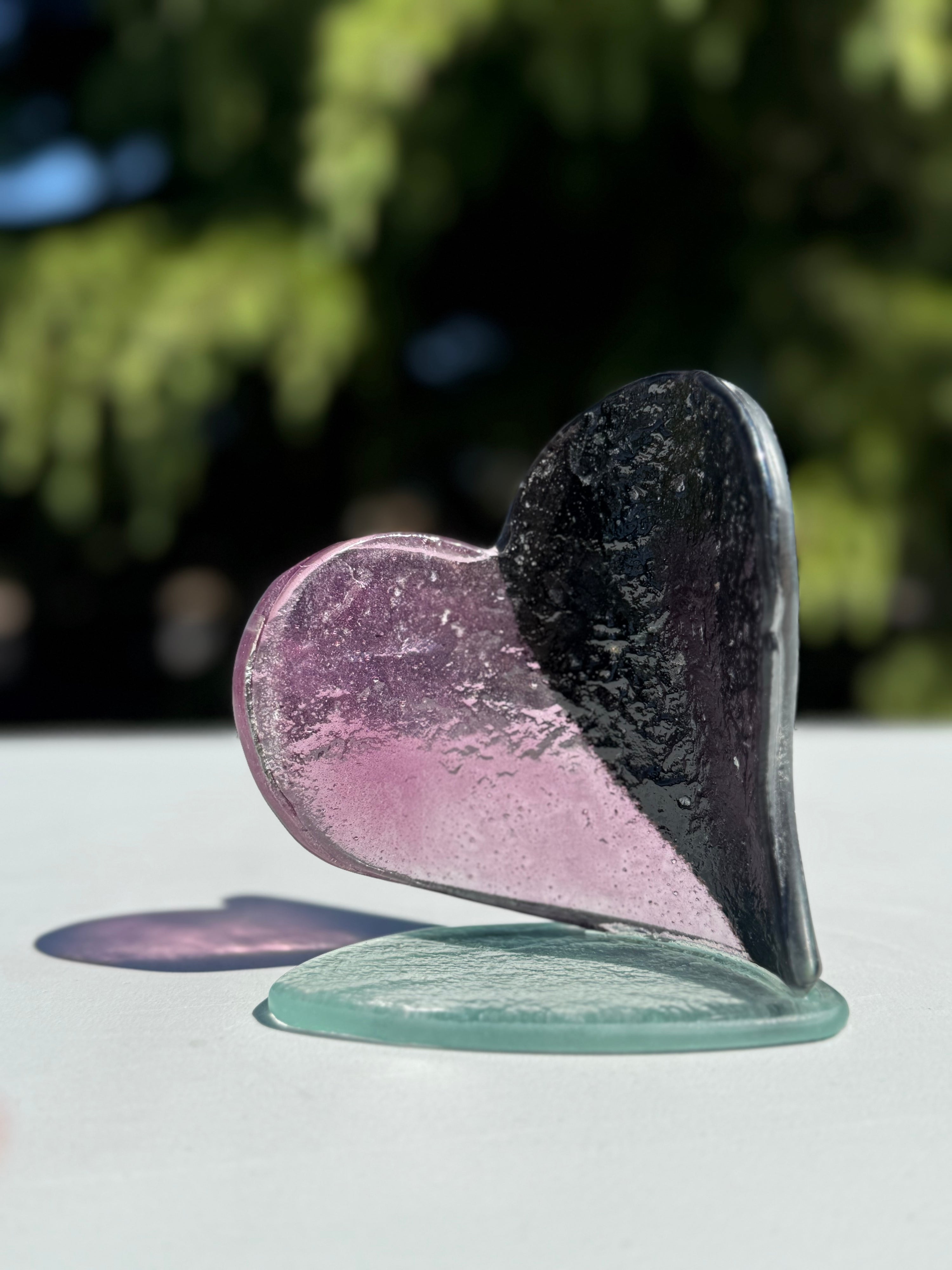 Fedra Mauve Heart Shaped Tealight Holder