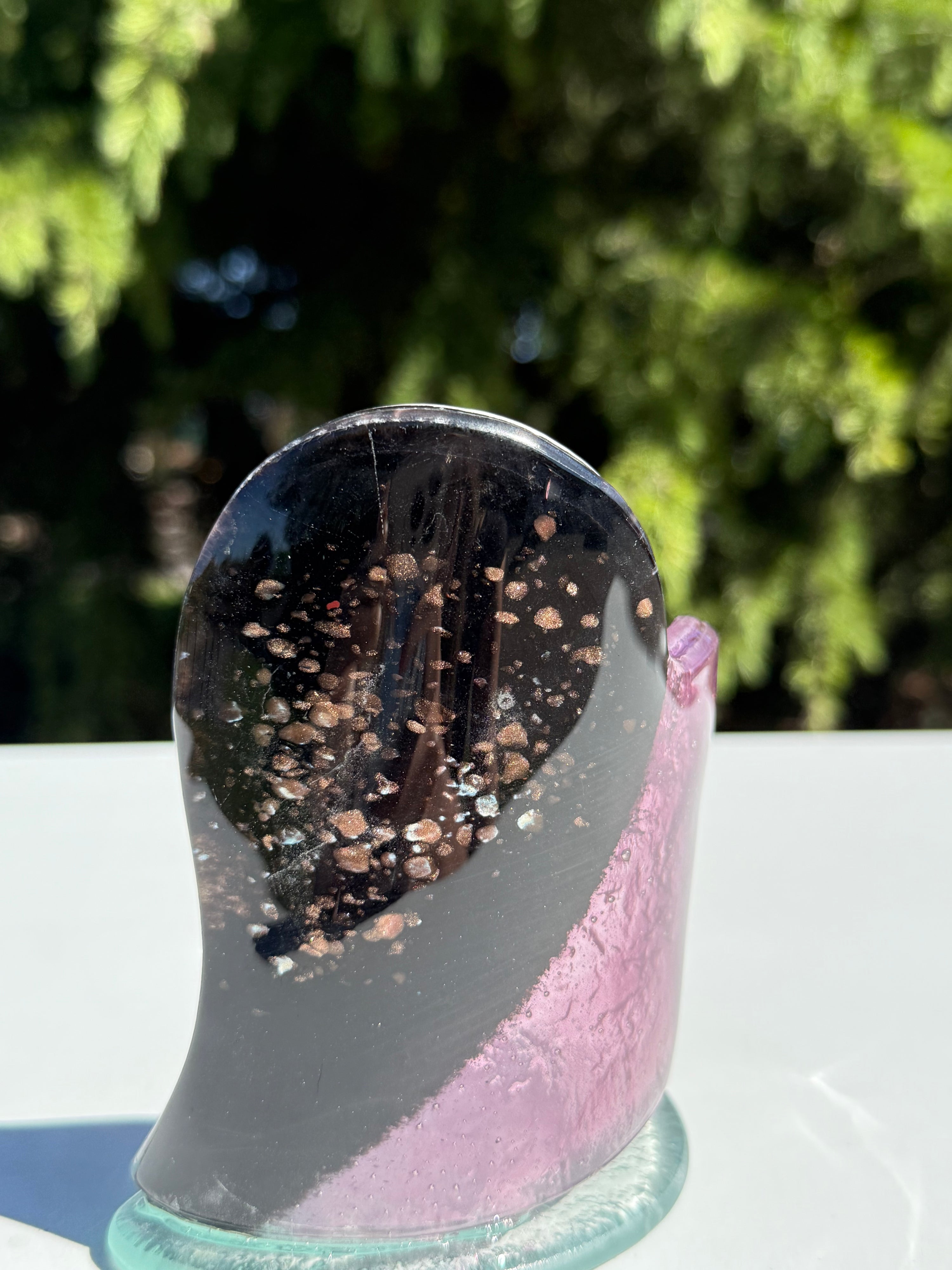 Fedra Mauve Heart Shaped Tealight Holder