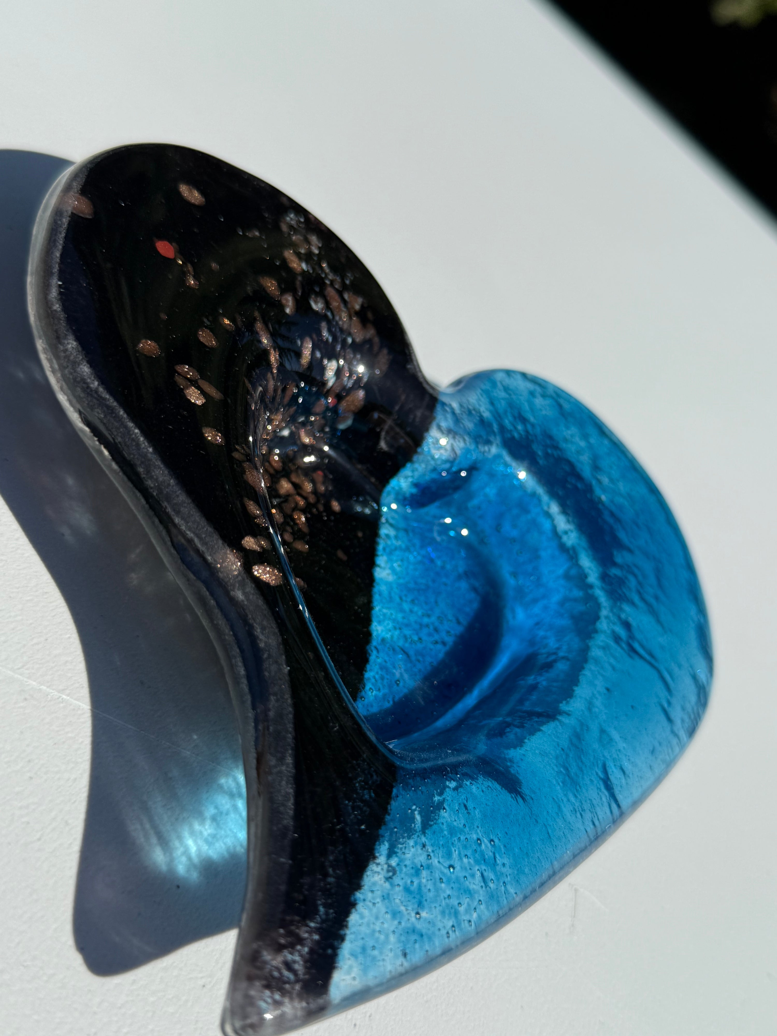 Fedra Blue Heart Tealight Dish