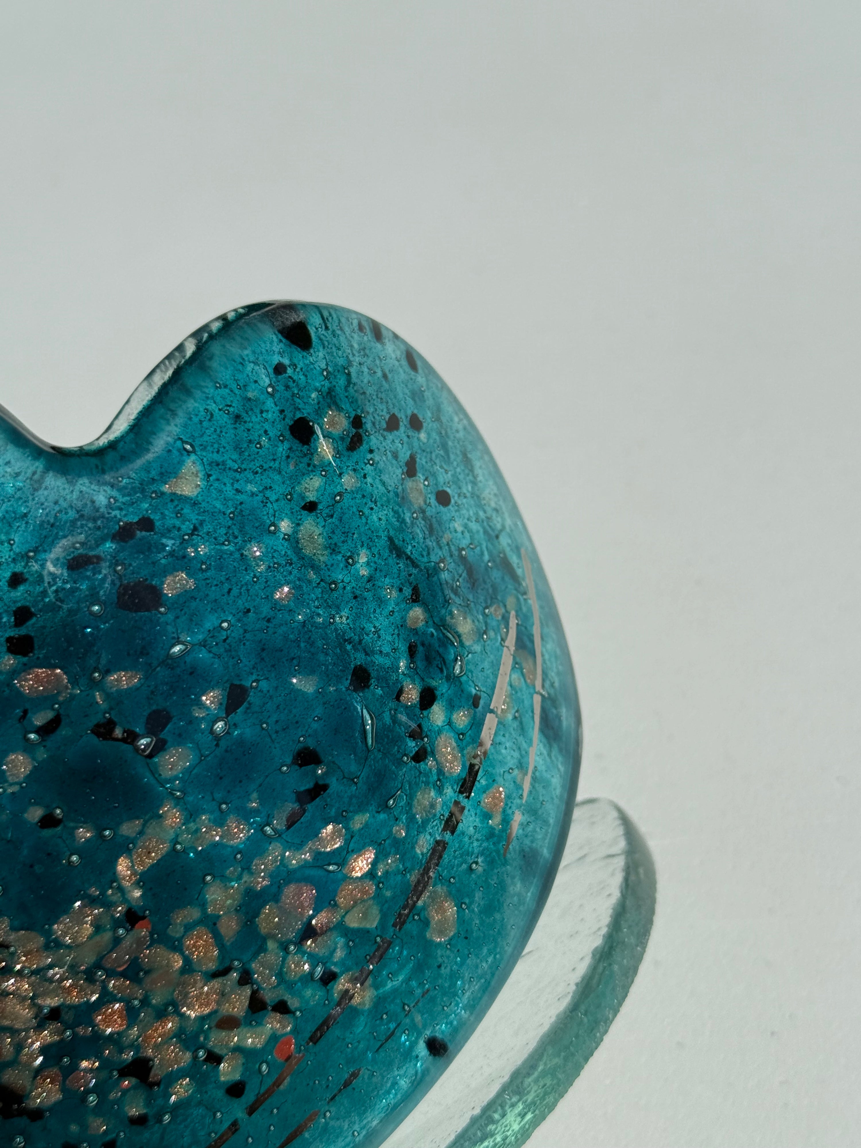 Aqua Heart Shaped Tealight Holder