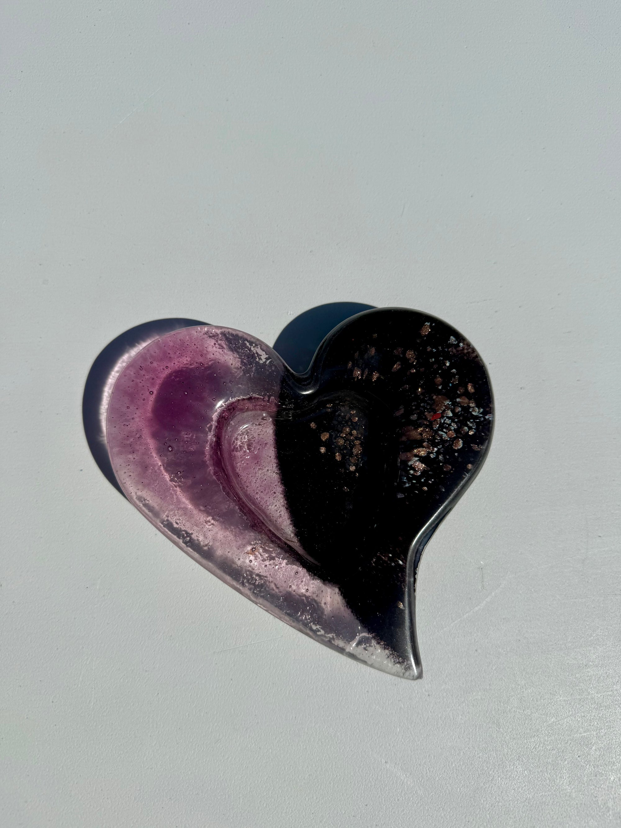Fedra Mauve Heart Tealight Dish