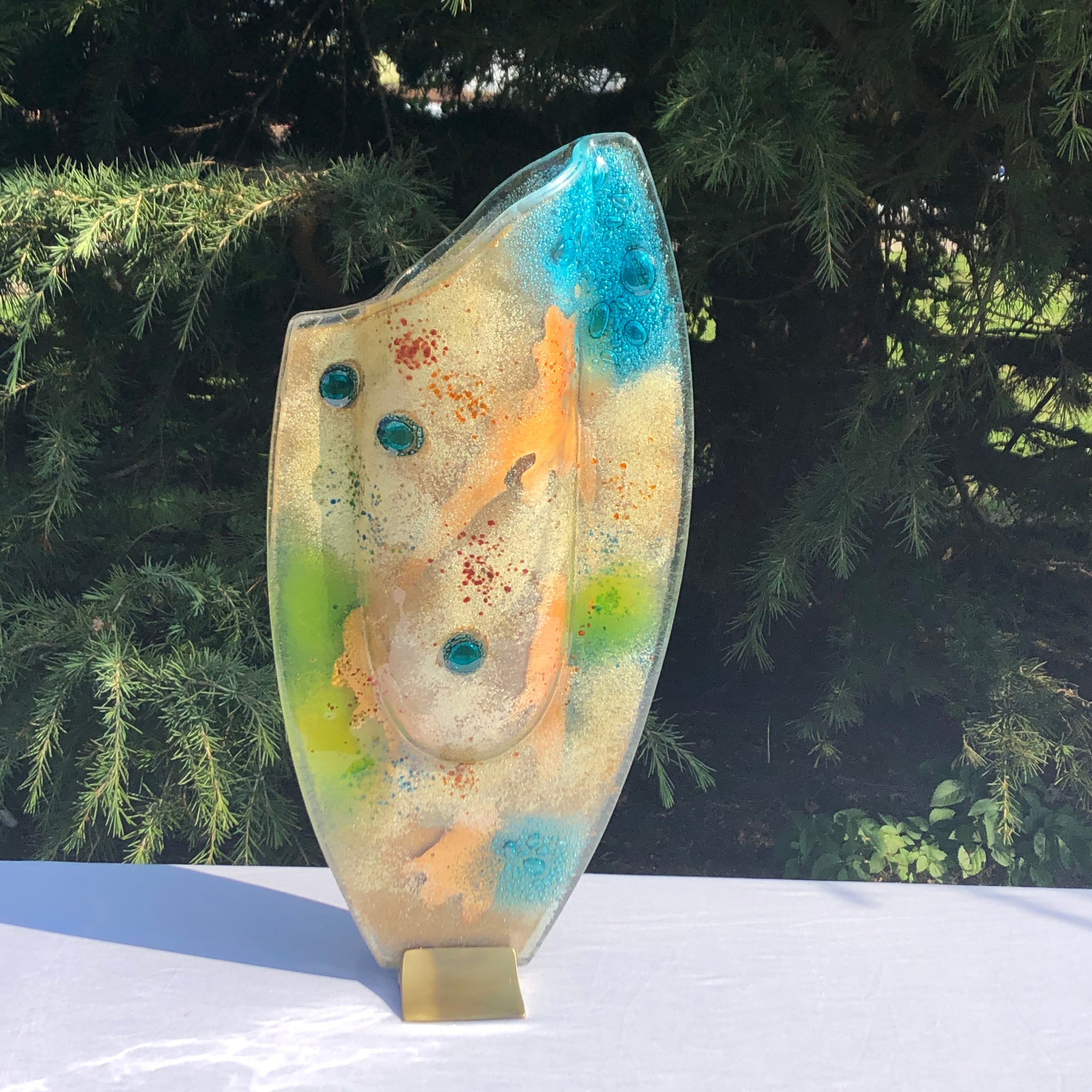 Hydra Lime Oval Vase