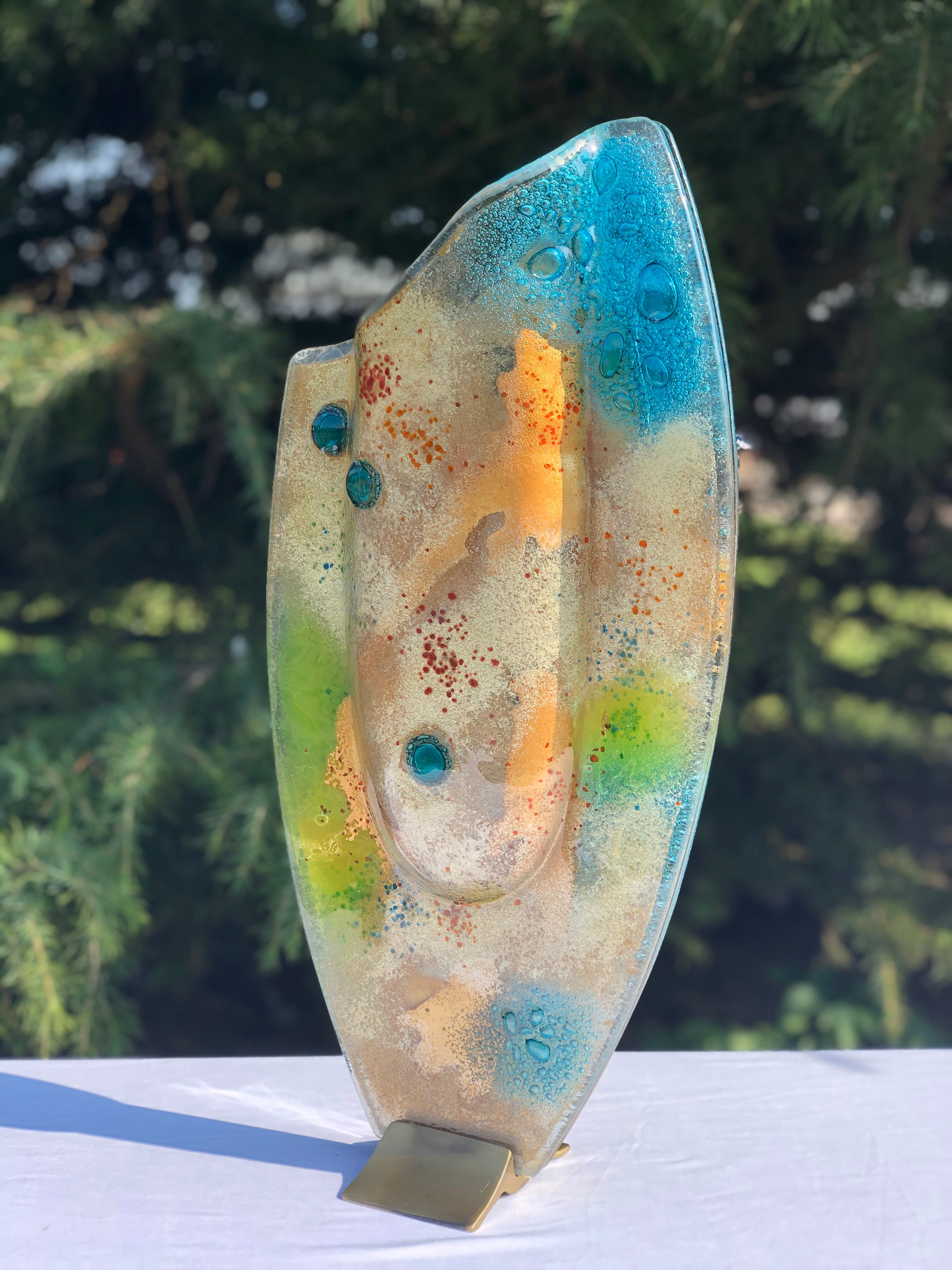 Hydra Lime Oval Vase