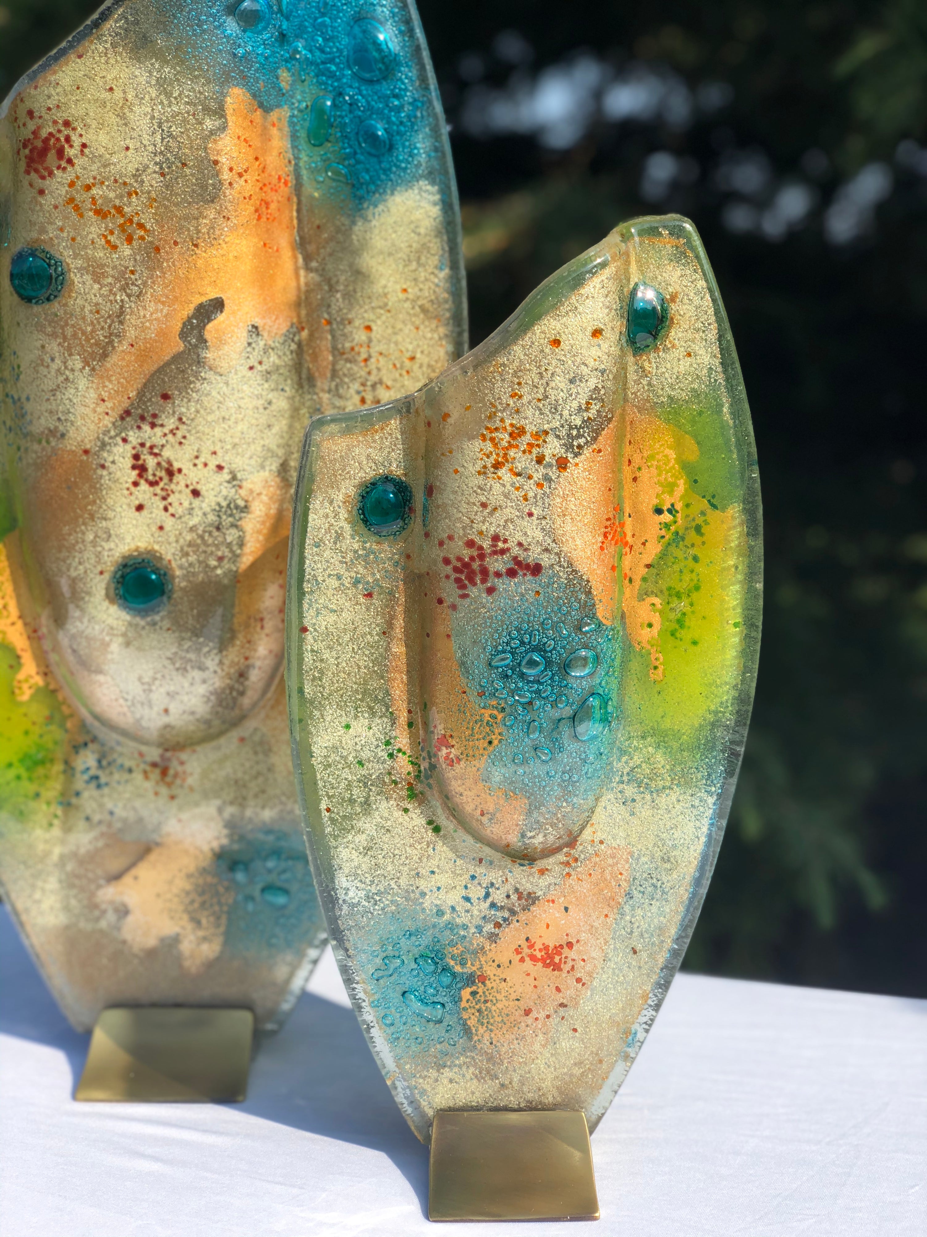 Hydra Lime Oval Vase