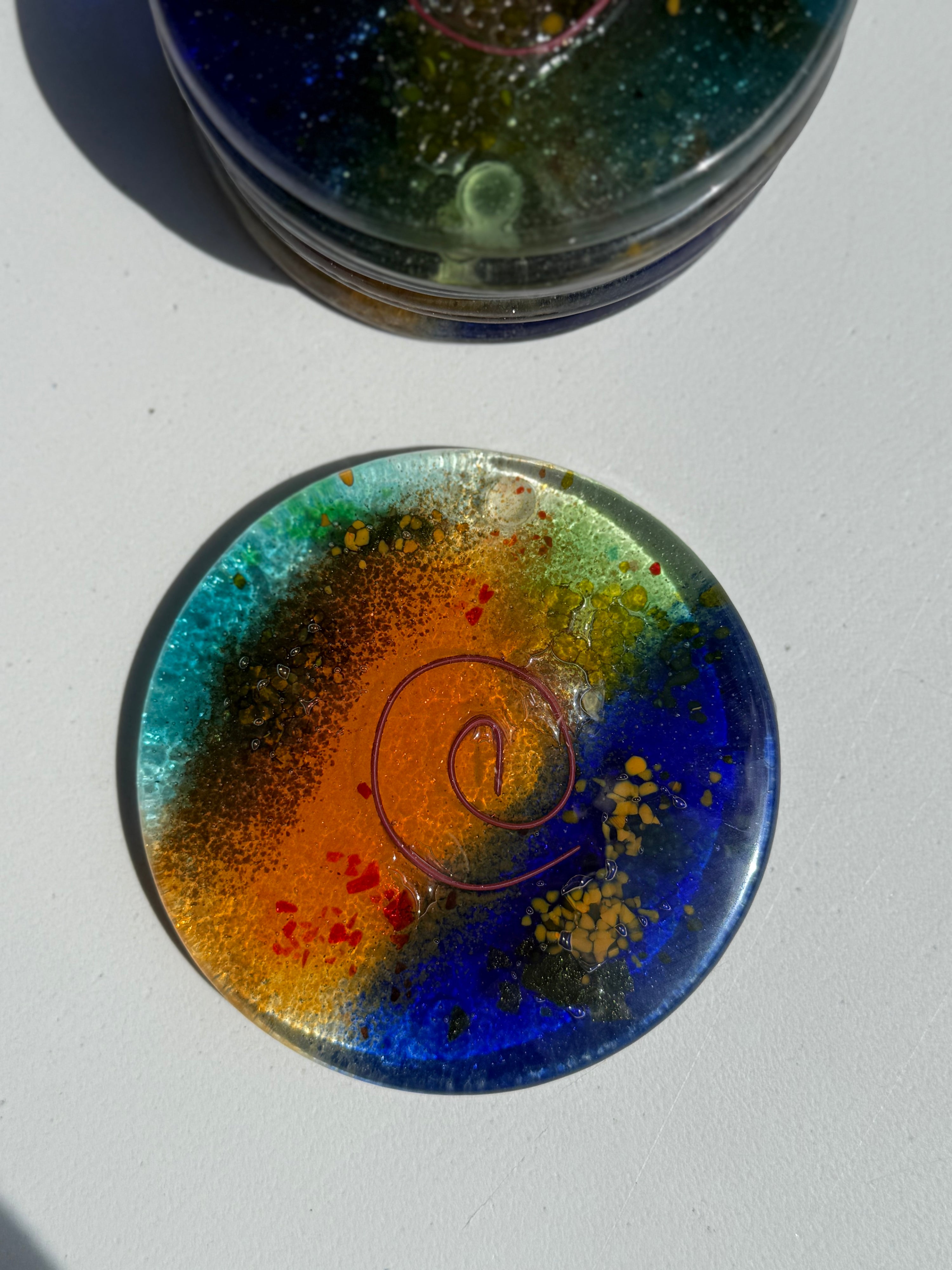 Tricolore Blue Coasters (Round)
