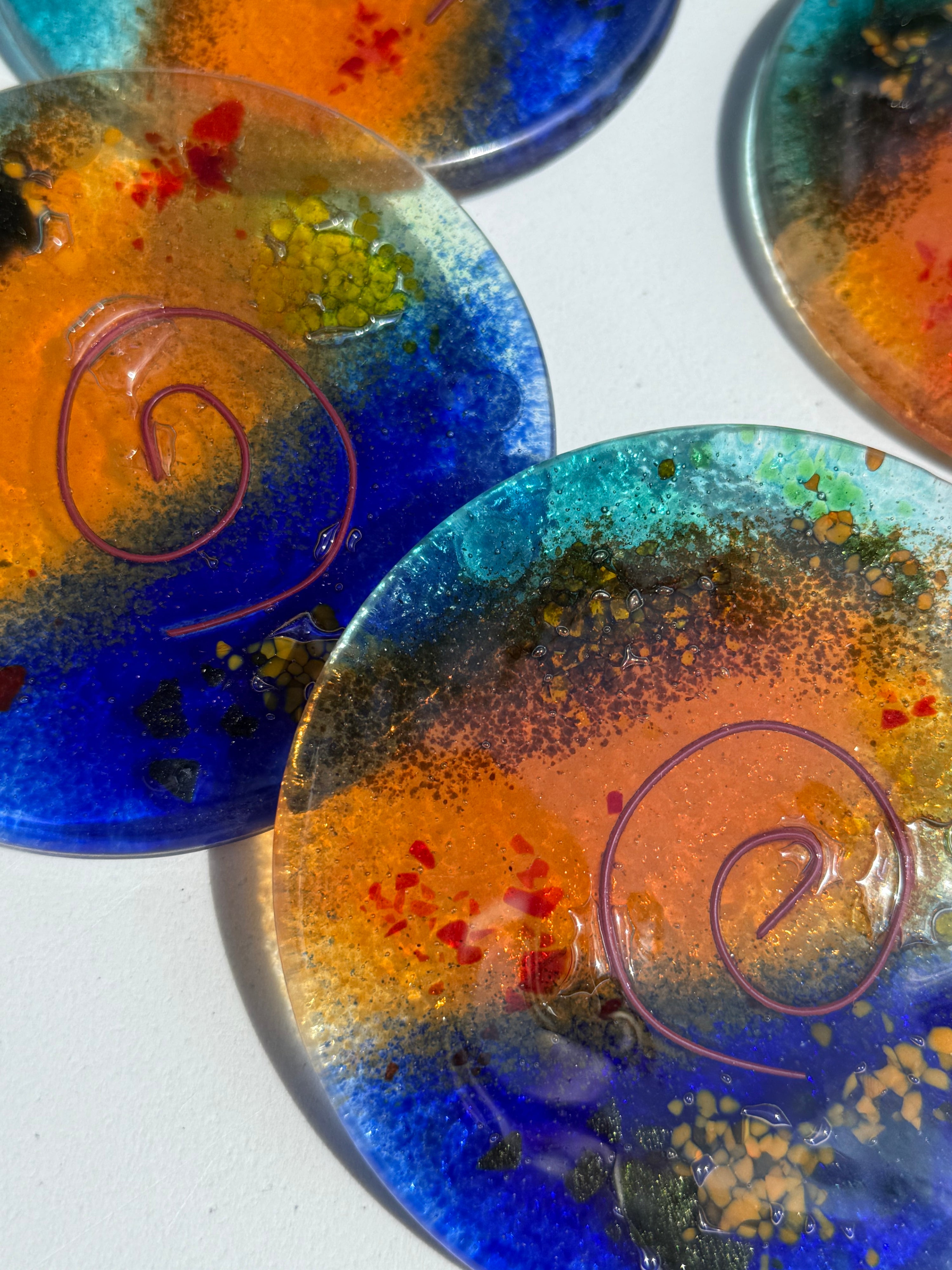 Tricolore Blue Coasters (Round)
