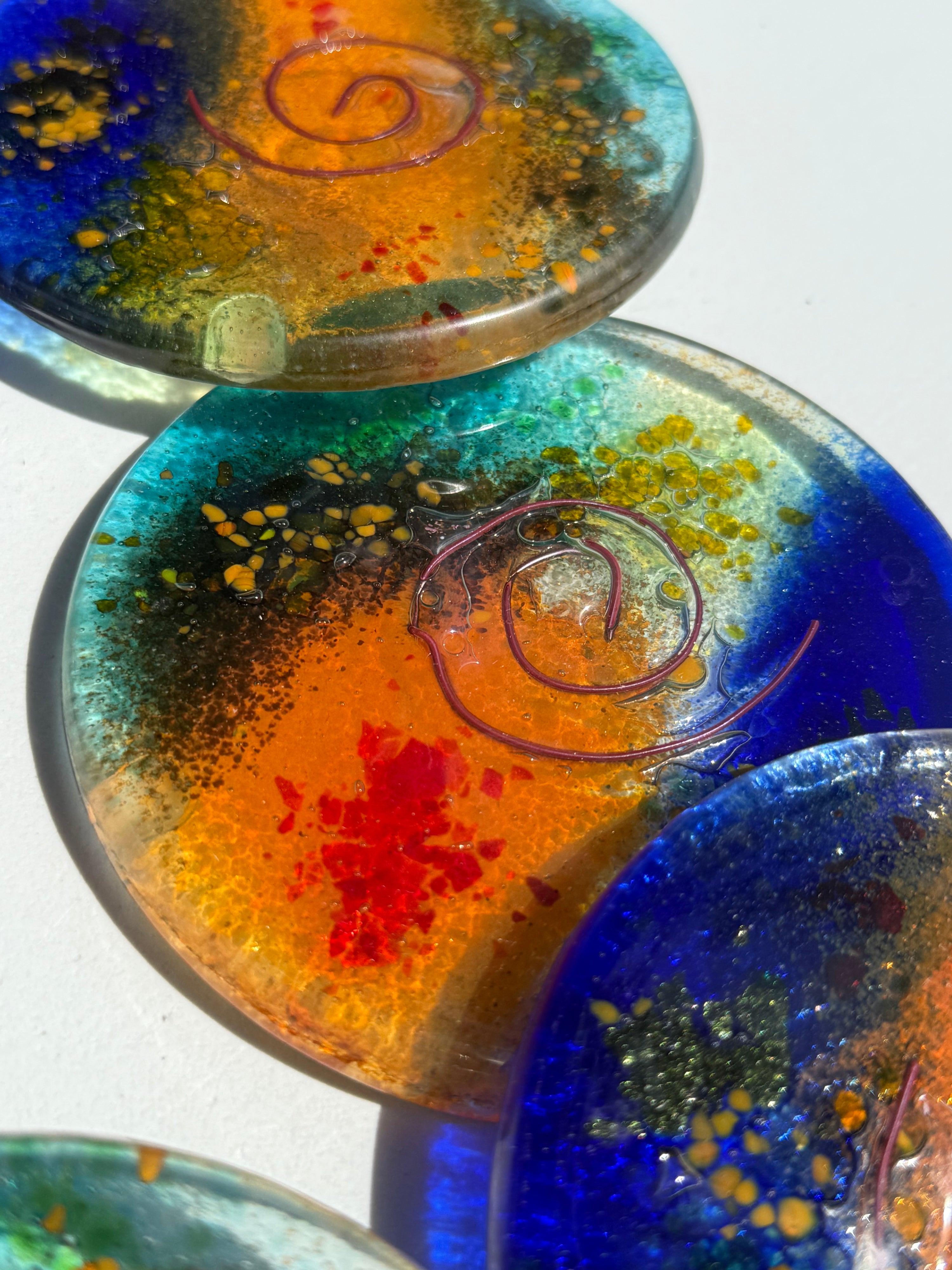 Tricolore Blue Coasters (Round)
