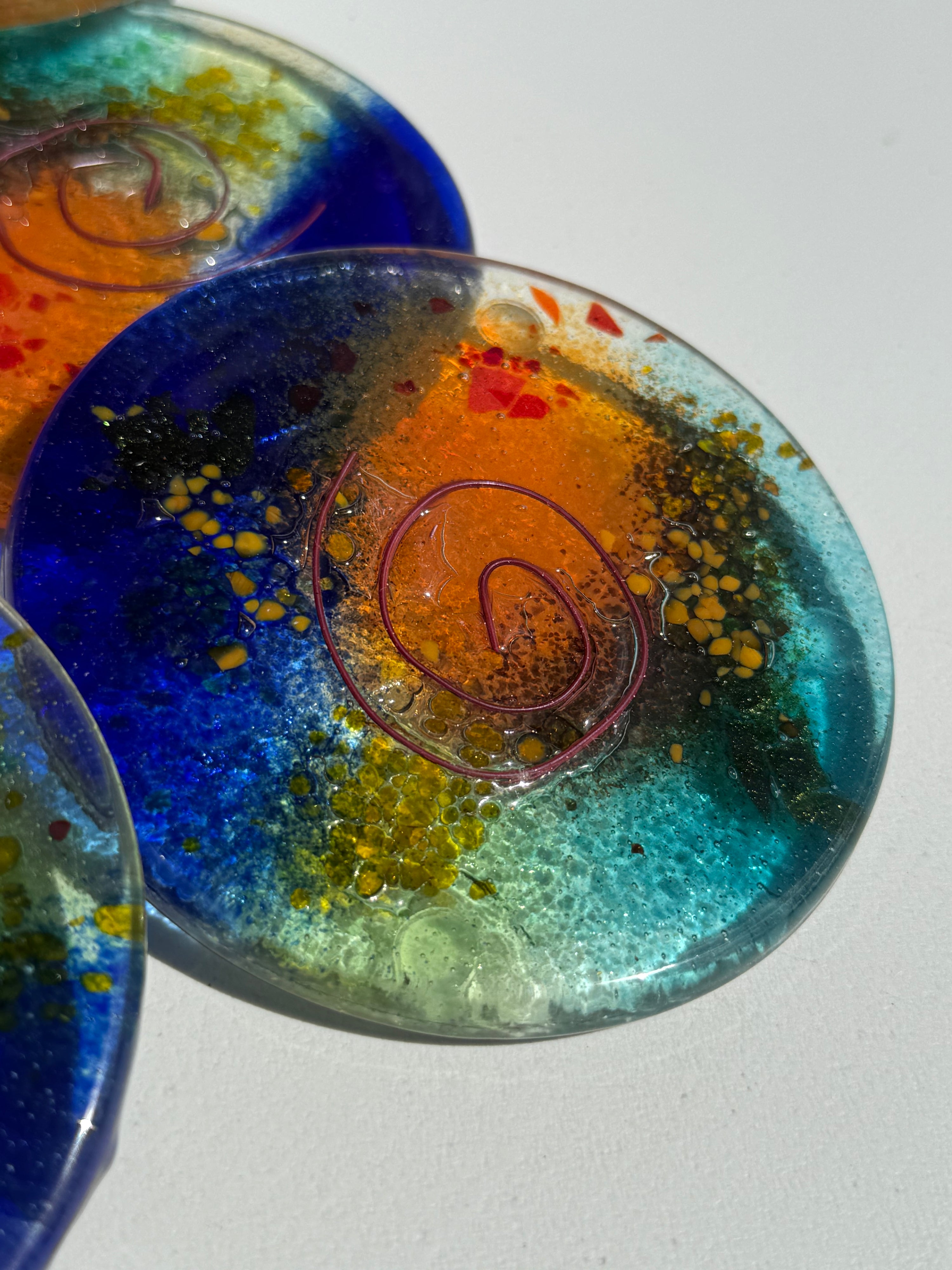 Tricolore Blue Coasters (Round)