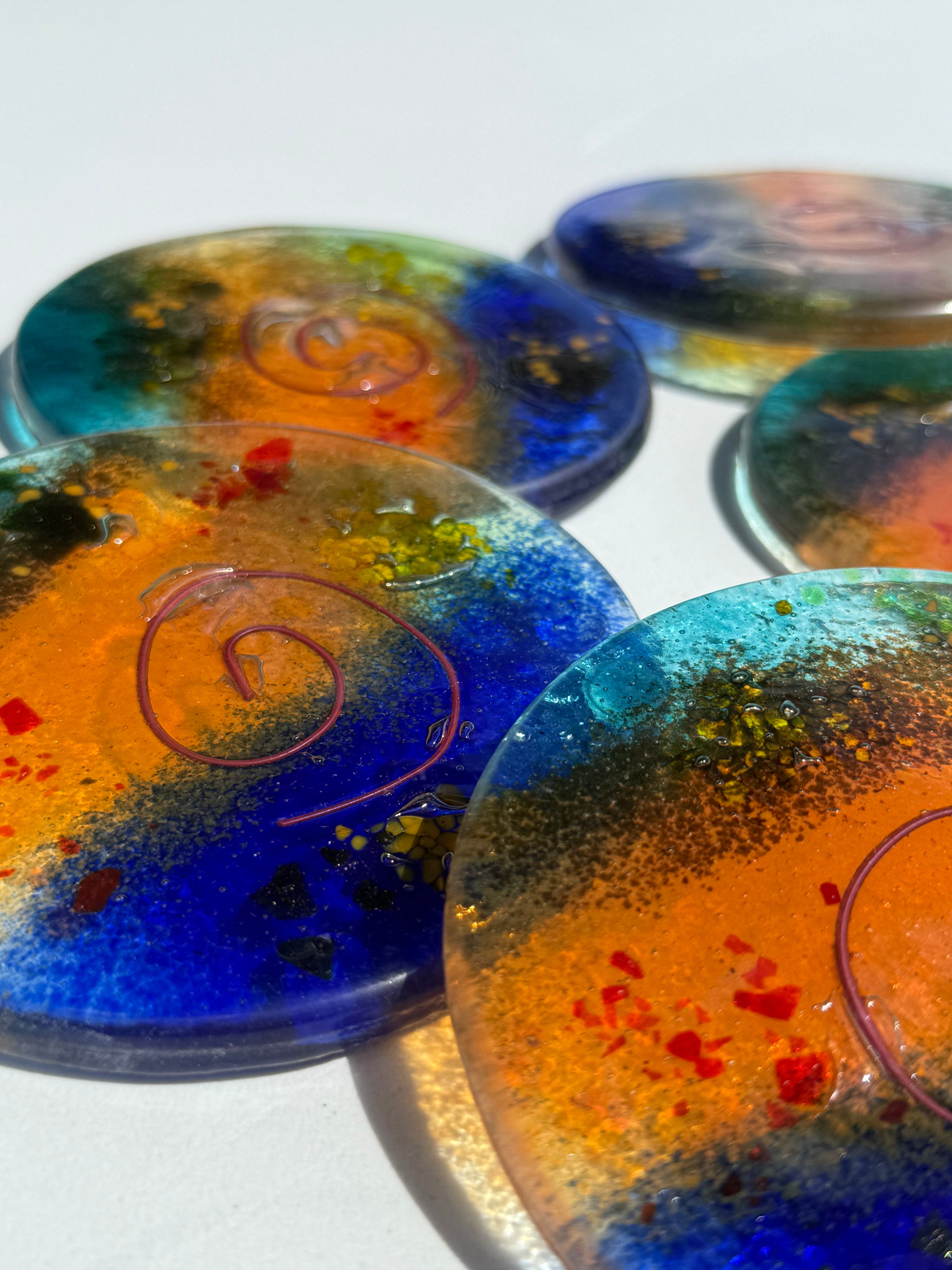 Tricolore Blue Coasters (Round)