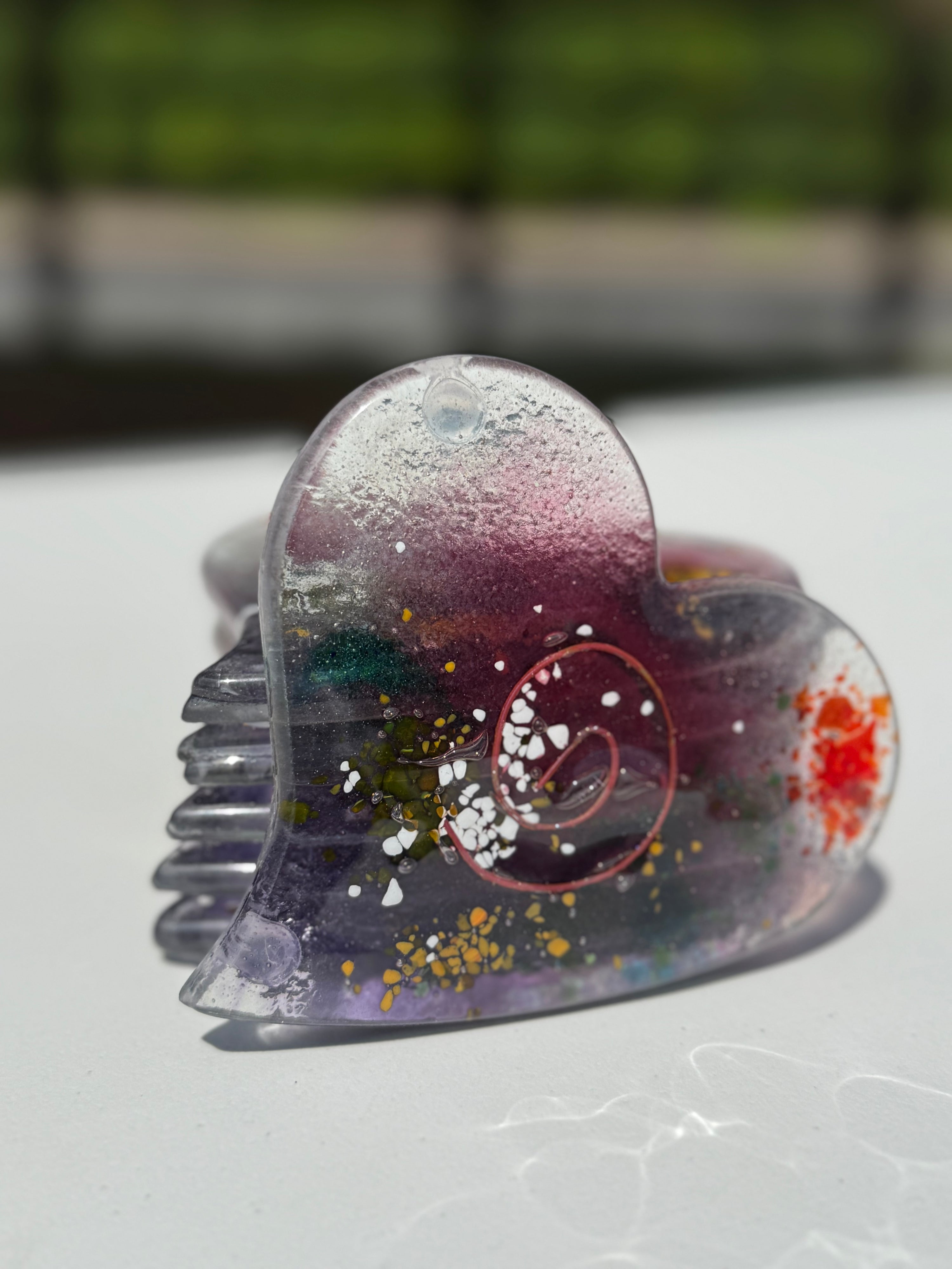 Tricolore Mauve Heart Coaster
