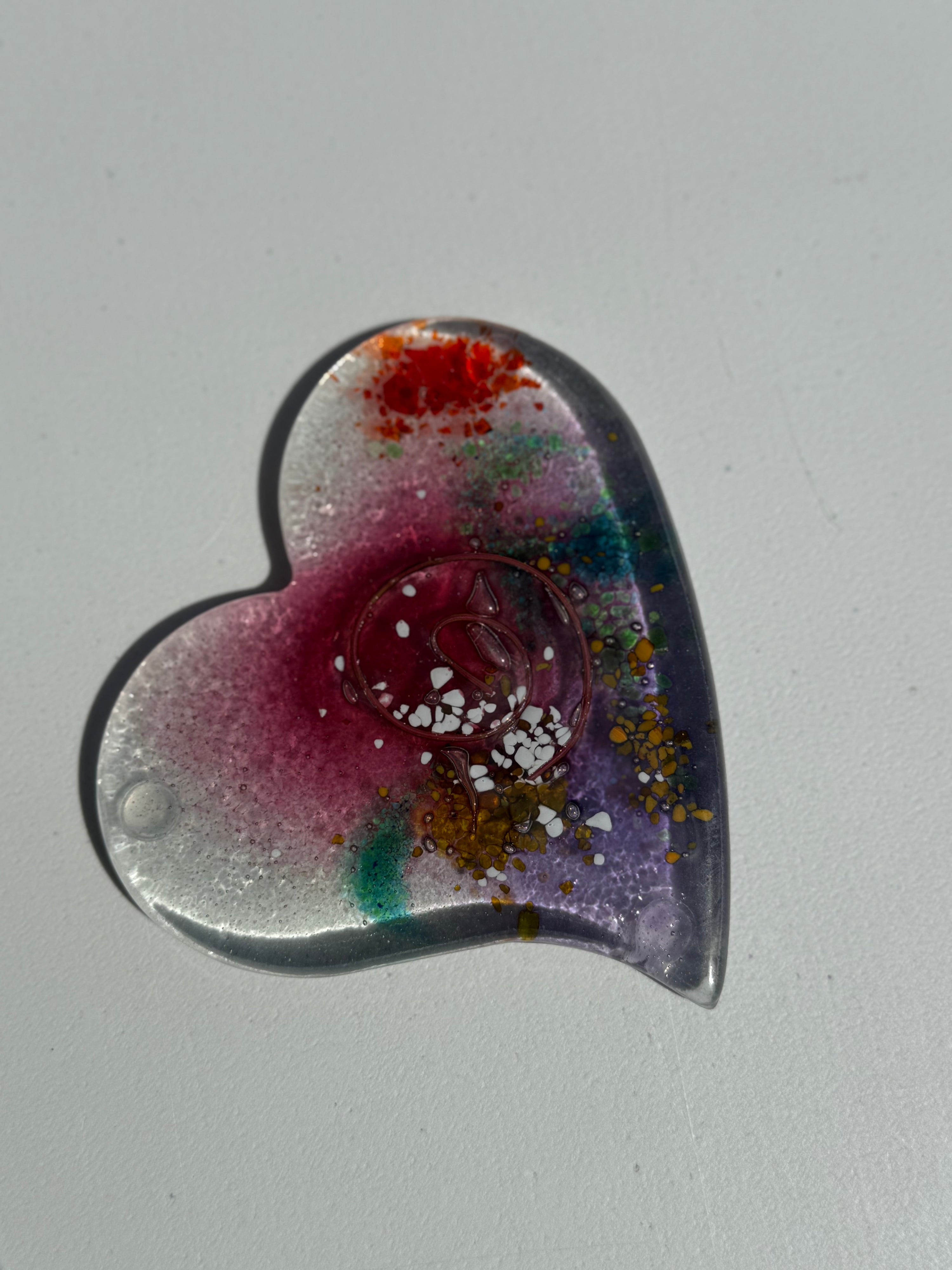 Tricolore Mauve Heart Coaster