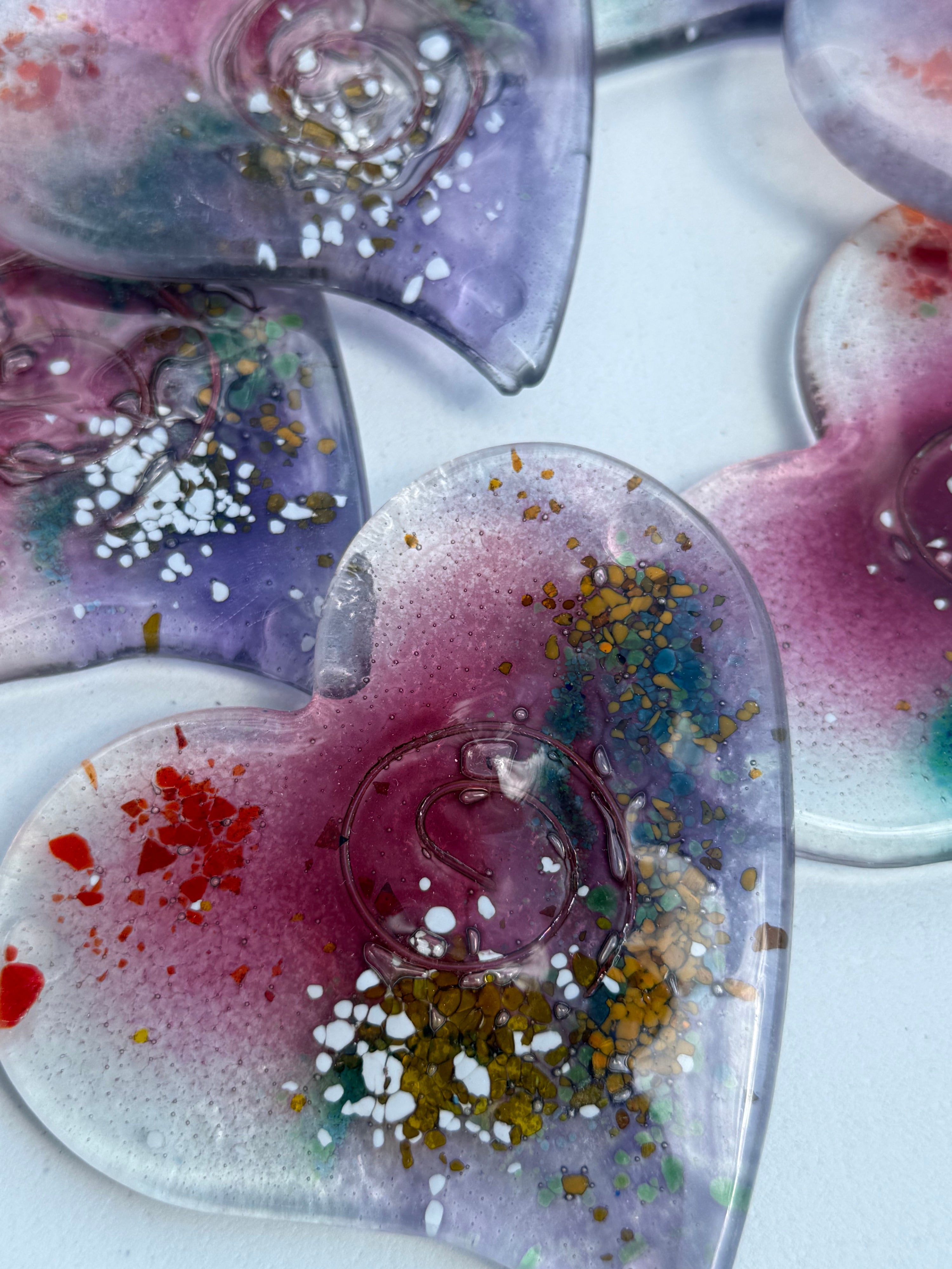 Tricolore Mauve Heart Coaster