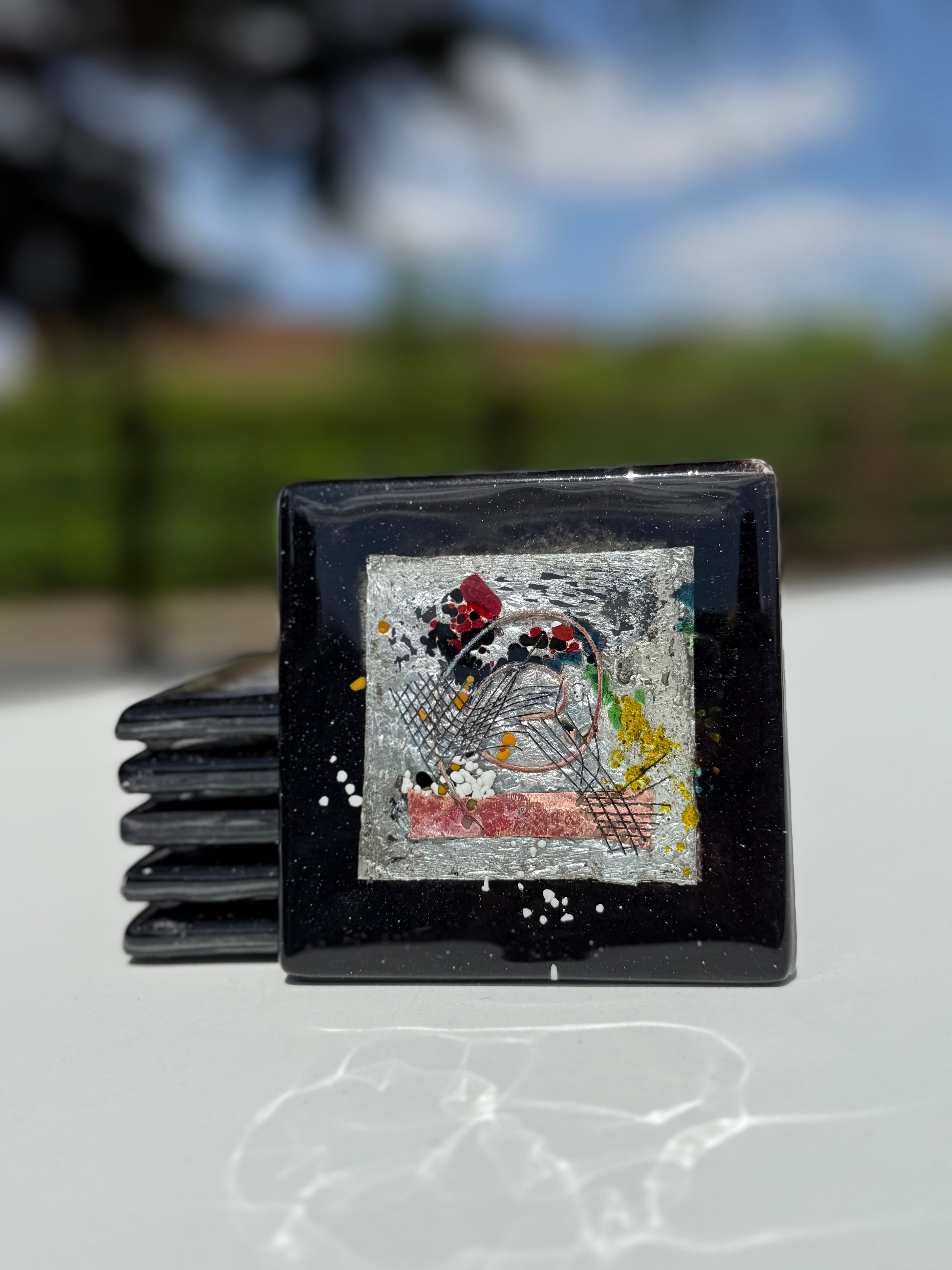 Opera Black Coasters (Square)