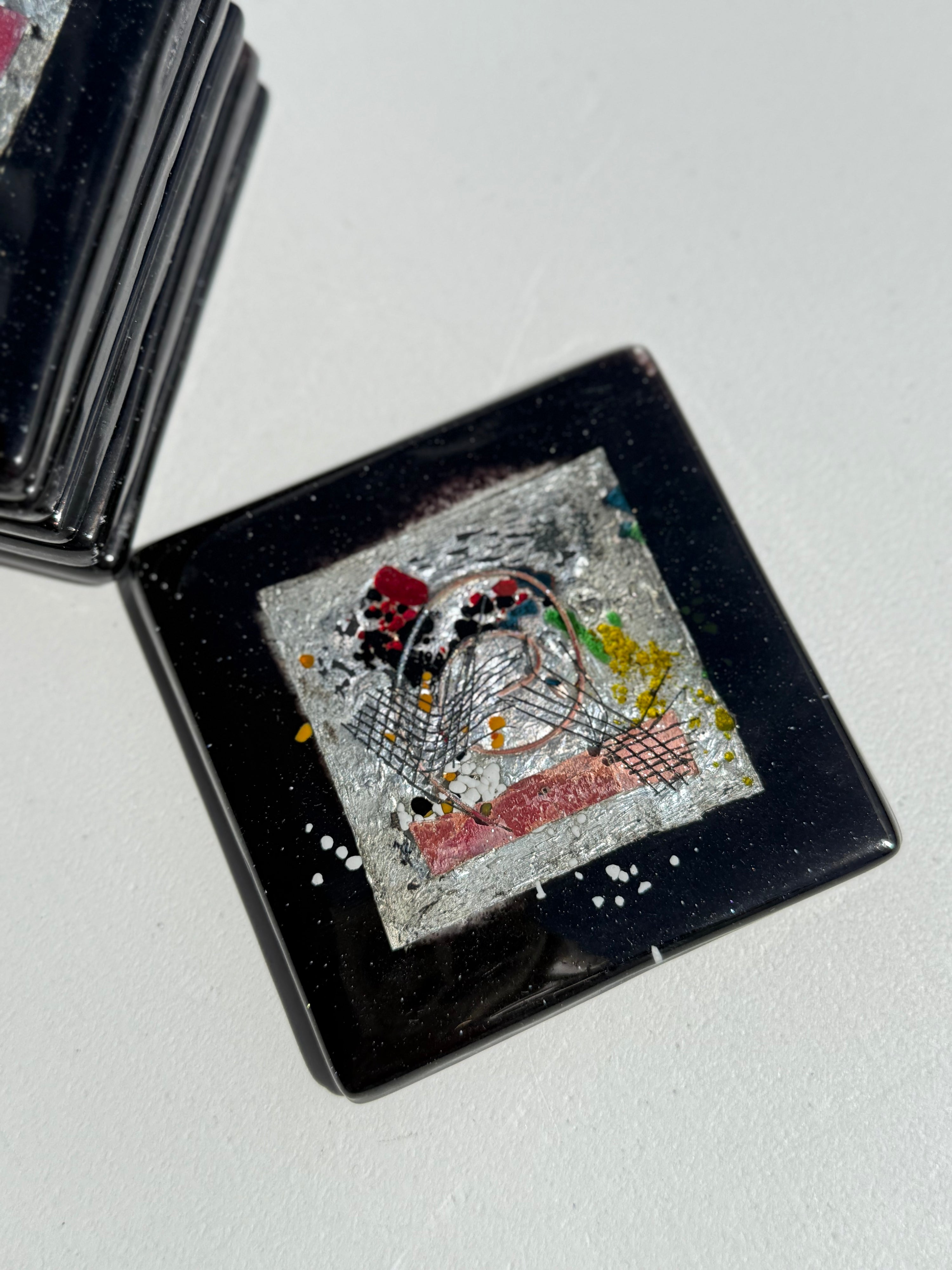 Opera Black Coasters (Square)
