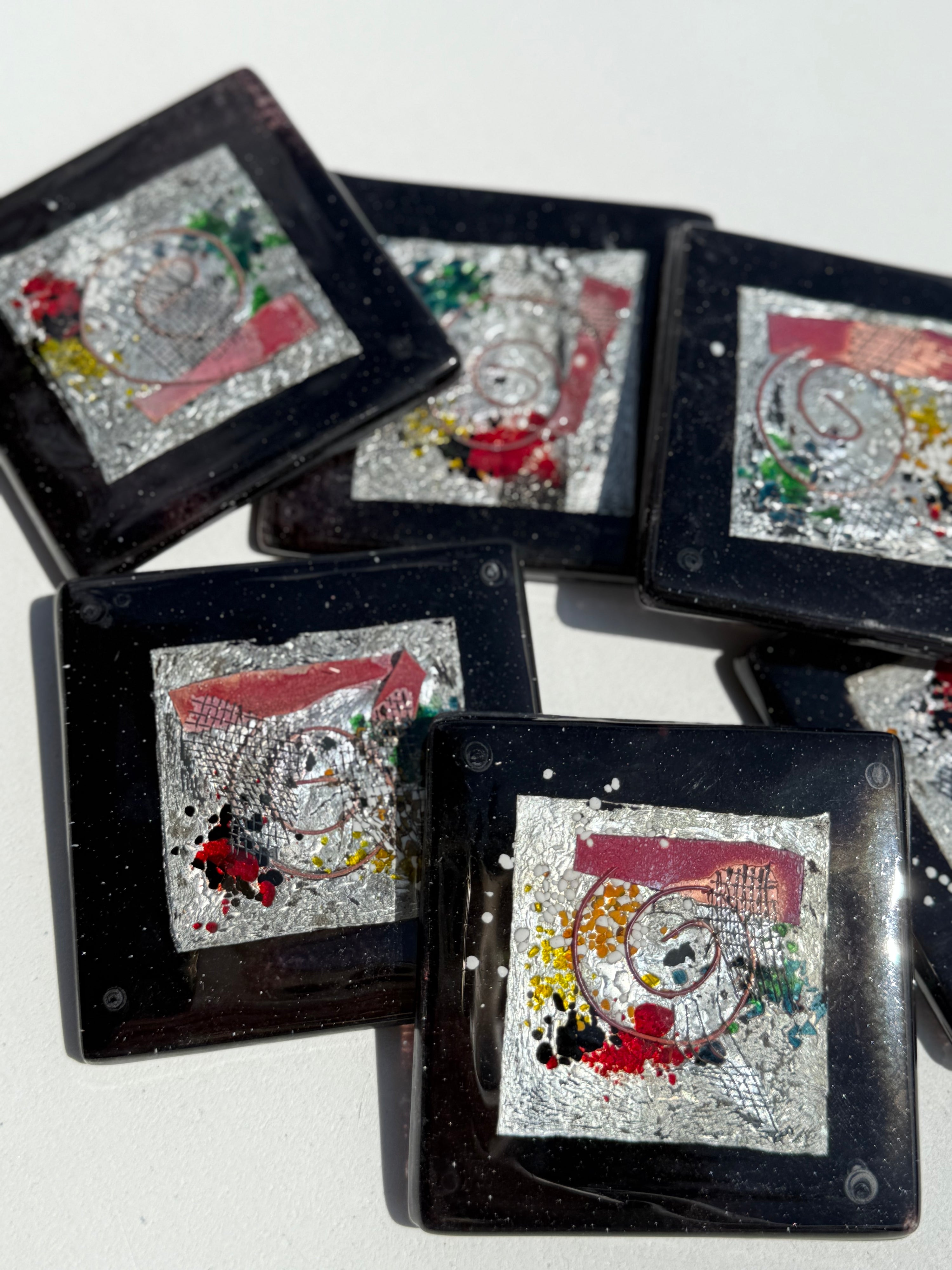 Opera Black Coasters (Square)
