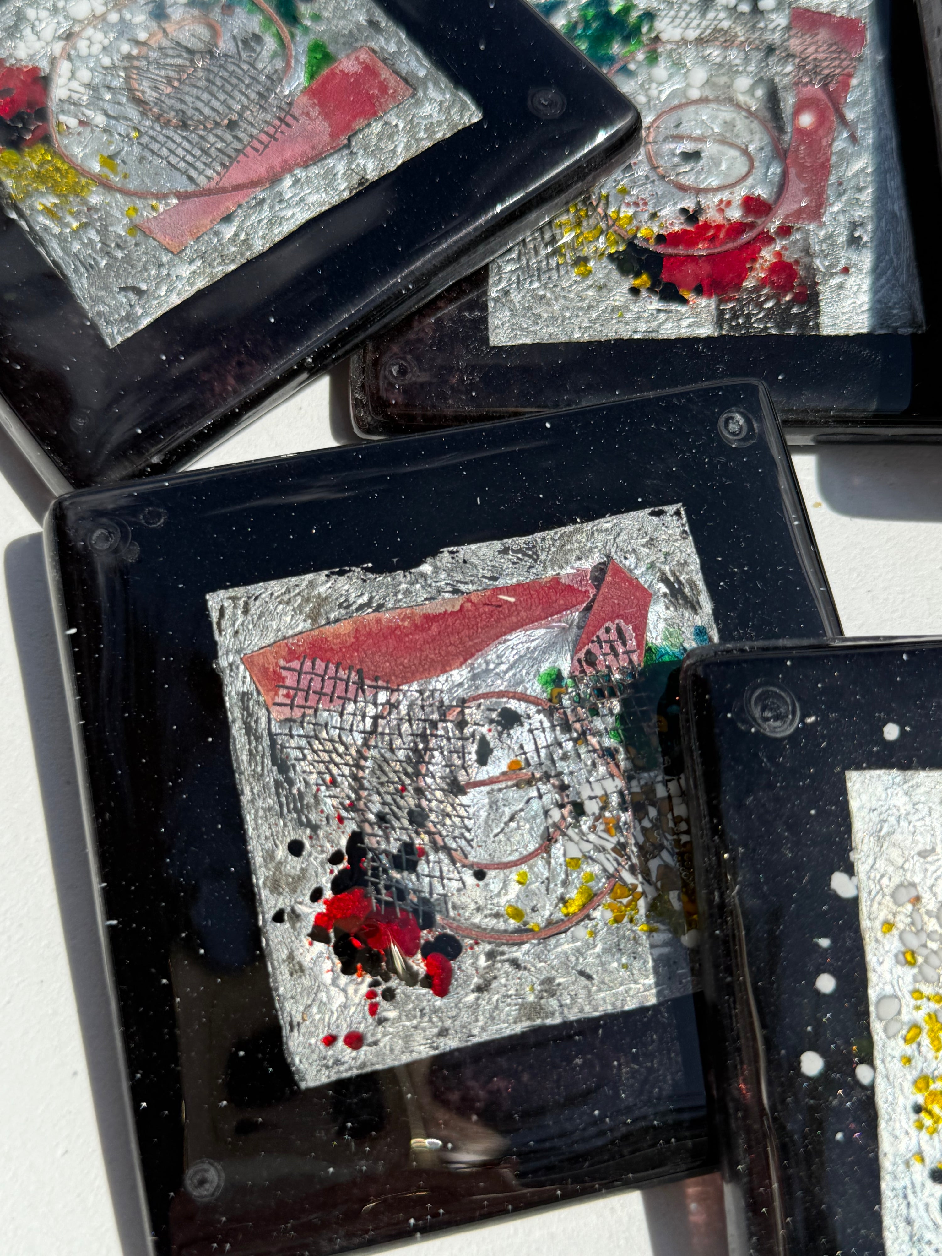 Opera Black Coasters (Square)