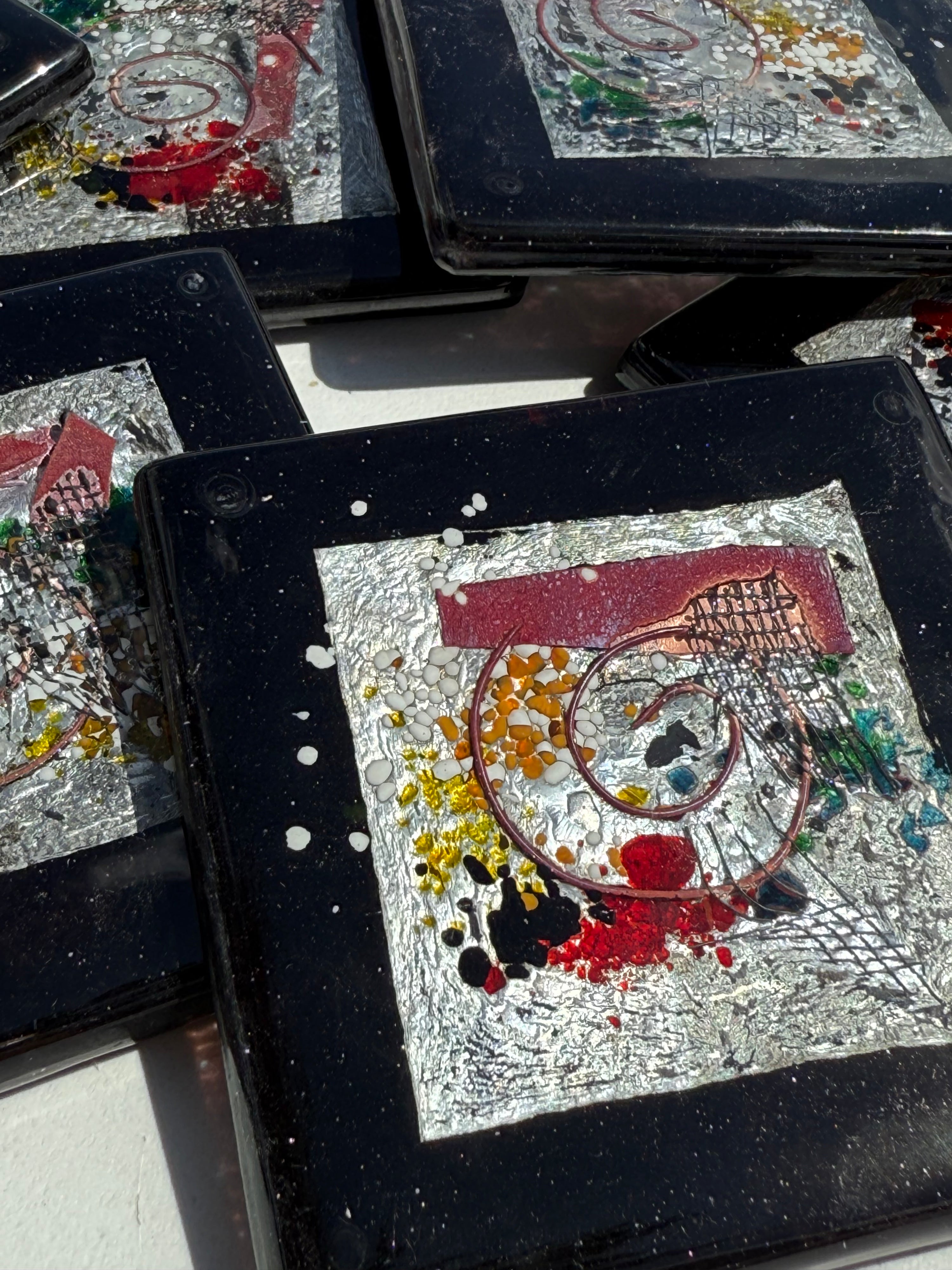 Opera Black Coasters (Square)