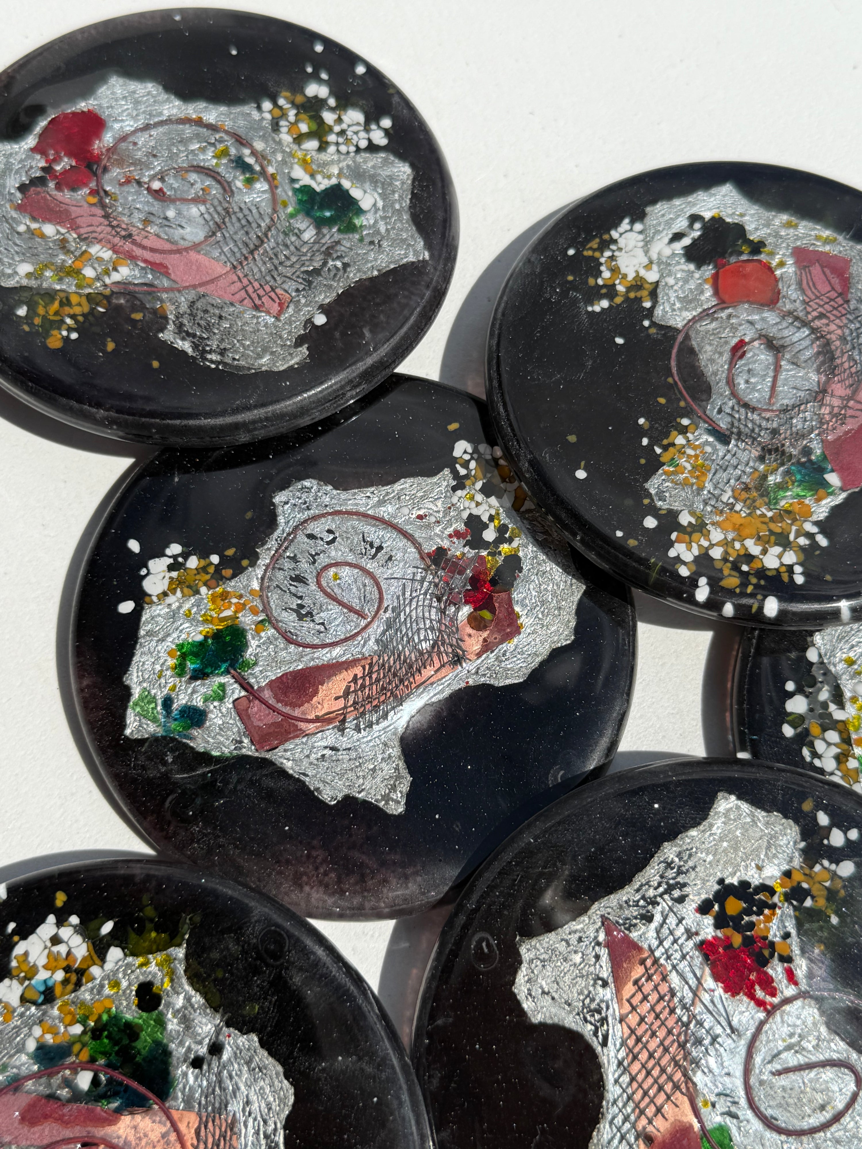 Opera Black Coasters (Round)