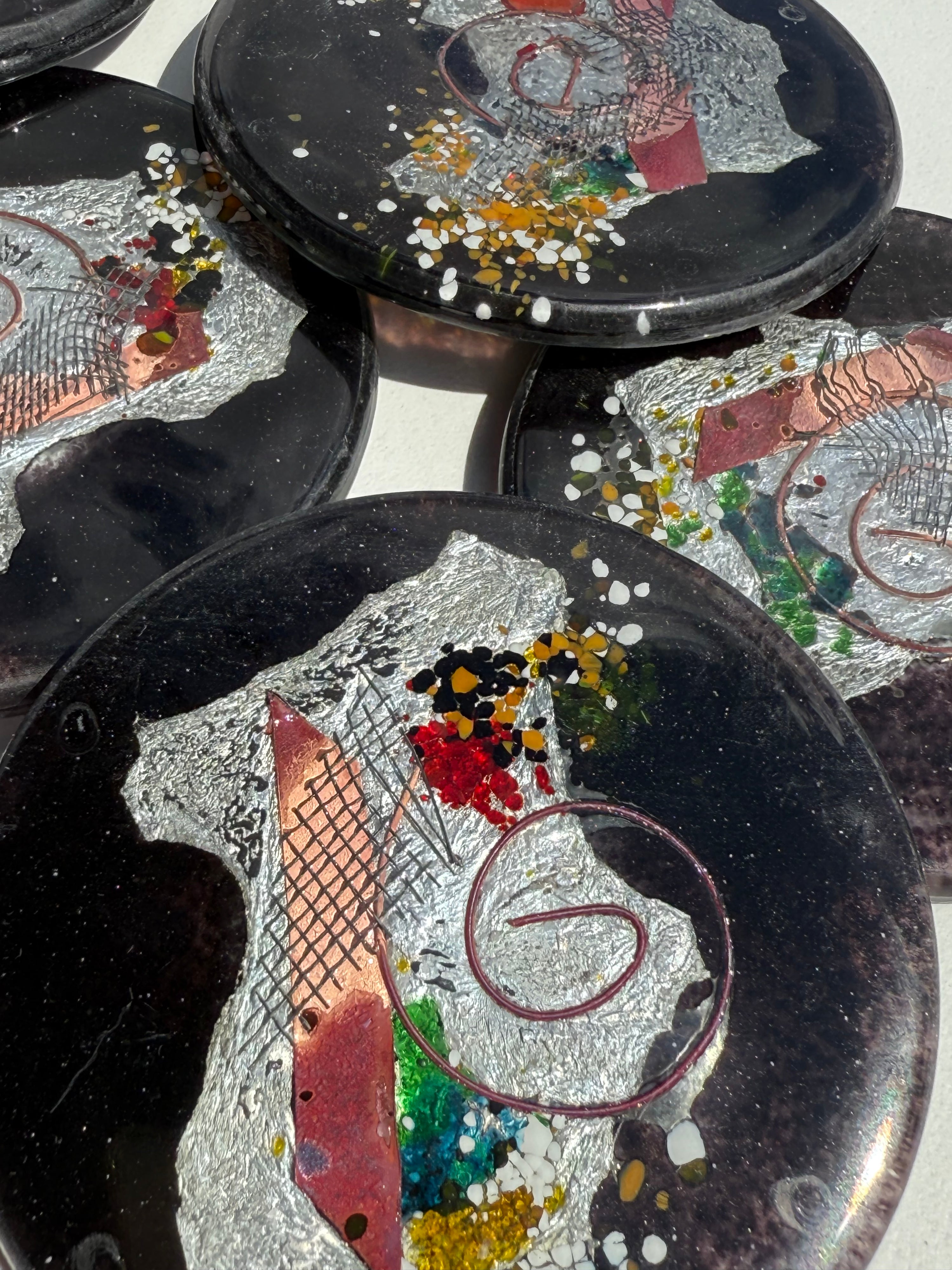 Opera Black Coasters (Round)