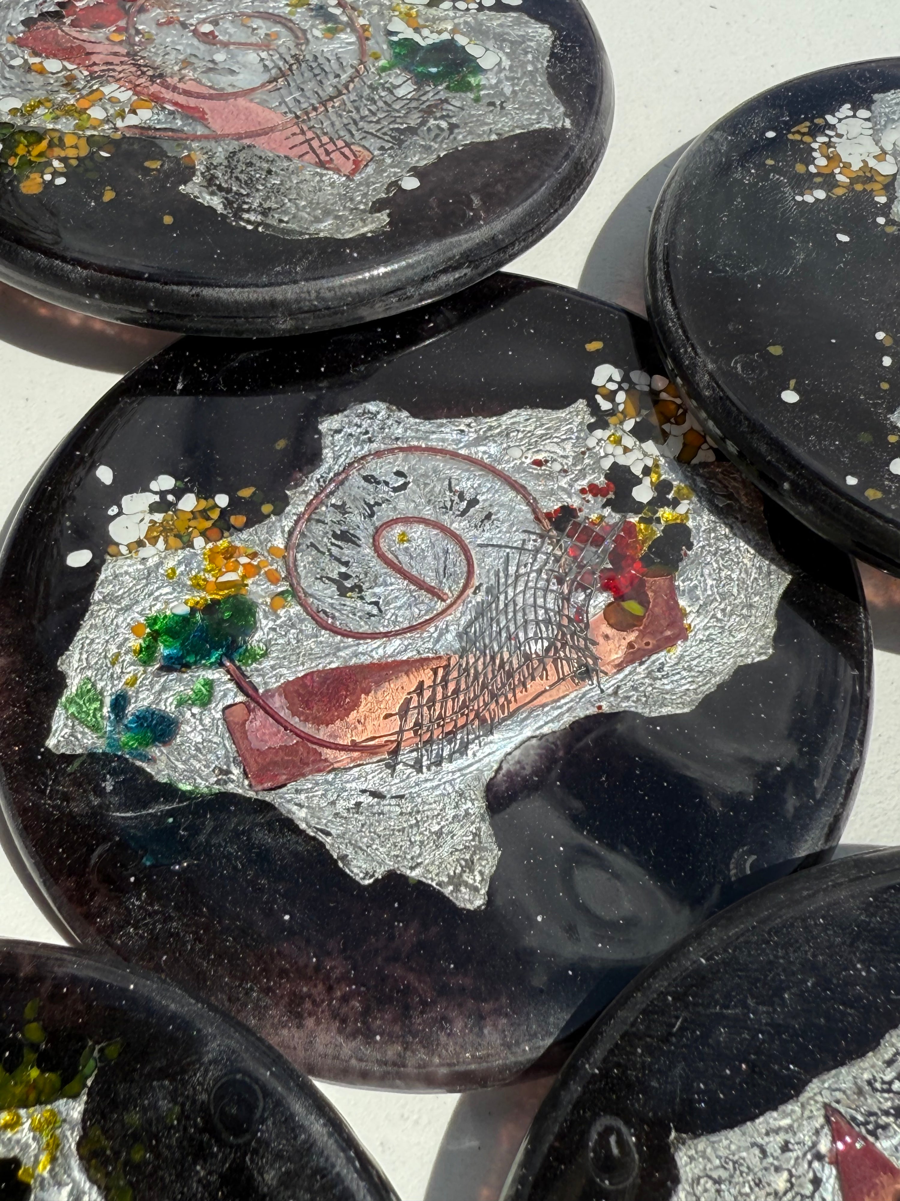 Opera Black Coasters (Round)