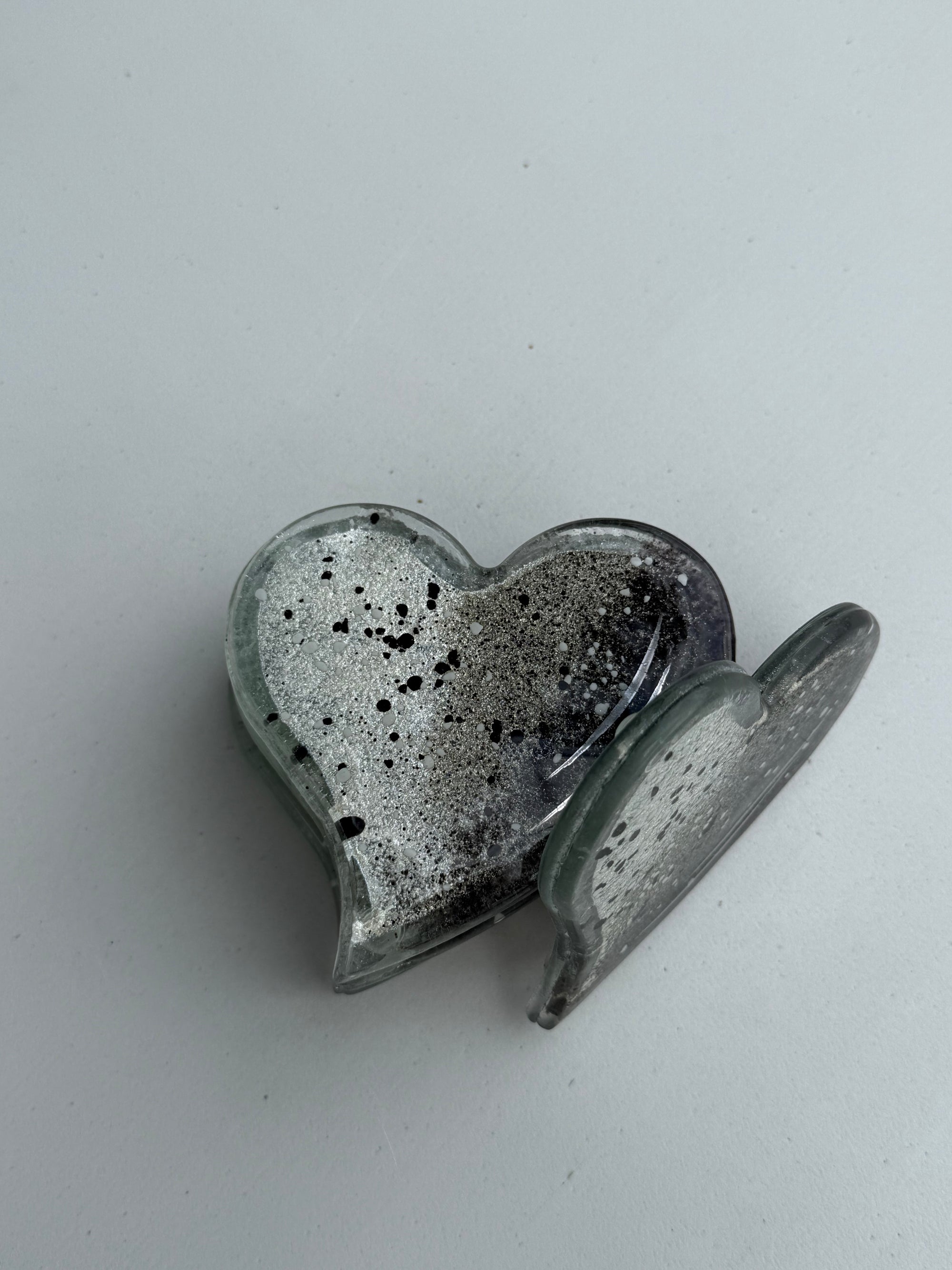 Silver, Grey & Platinum Coaster (Heart)