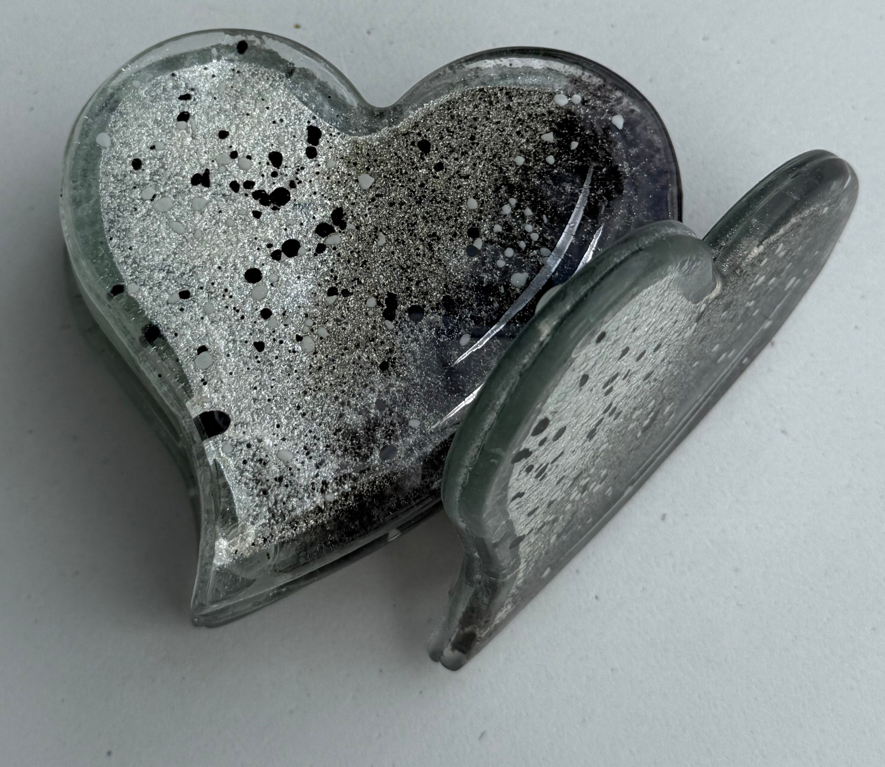 Silver, Grey & Platinum Coaster (Heart)
