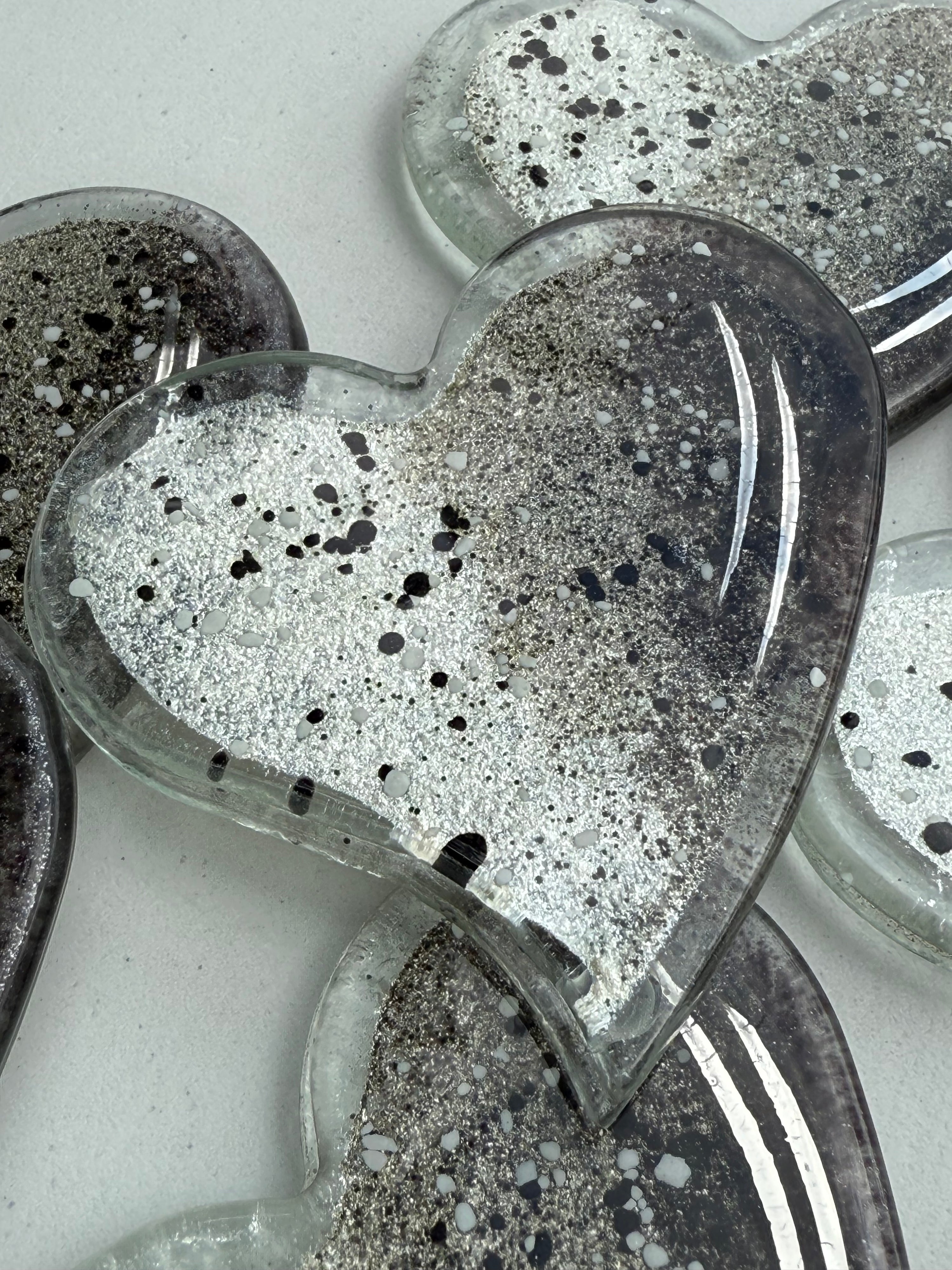 Silver, Grey & Platinum Coaster (Heart)