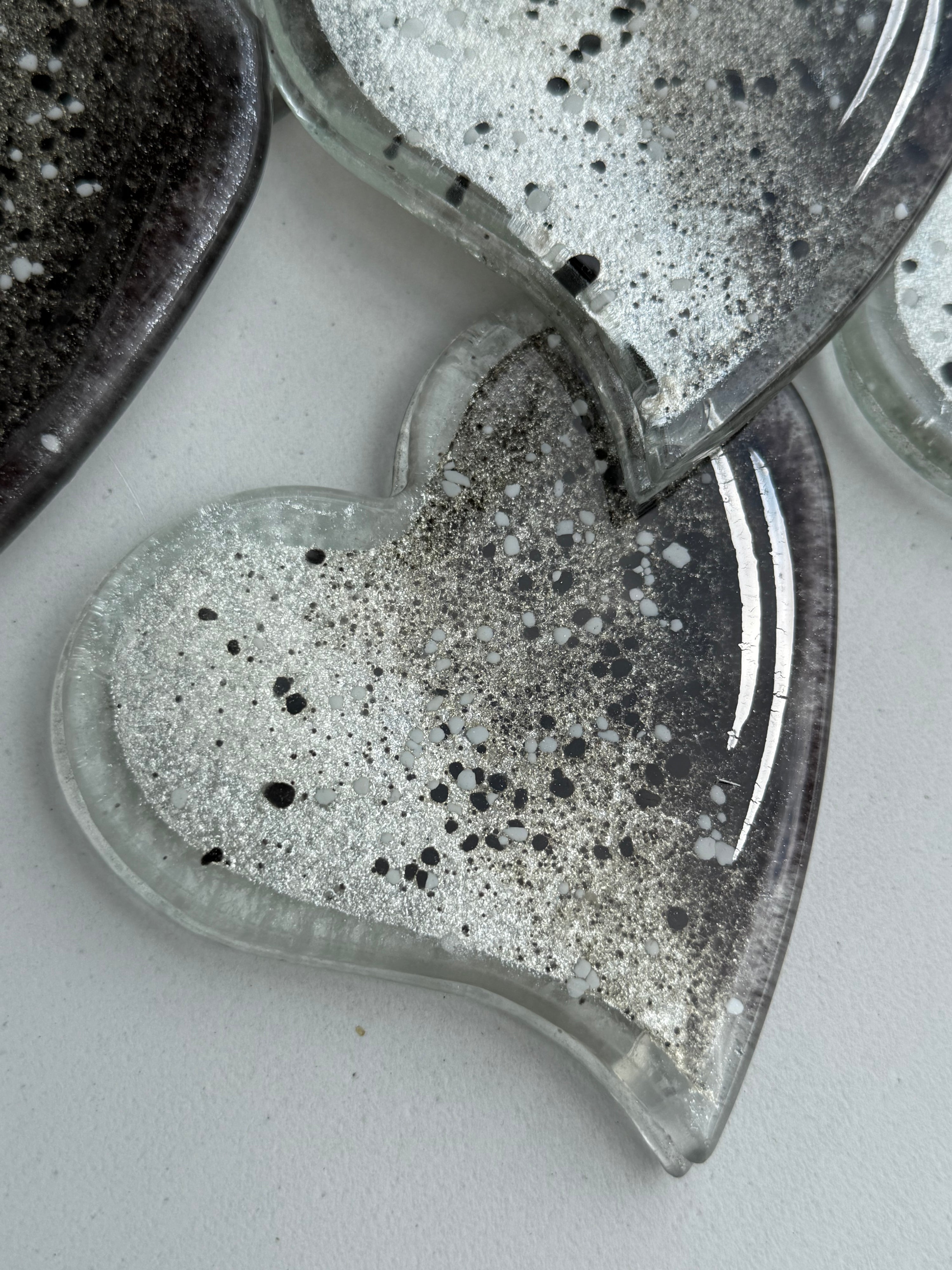 Silver, Grey & Platinum Coaster (Heart)