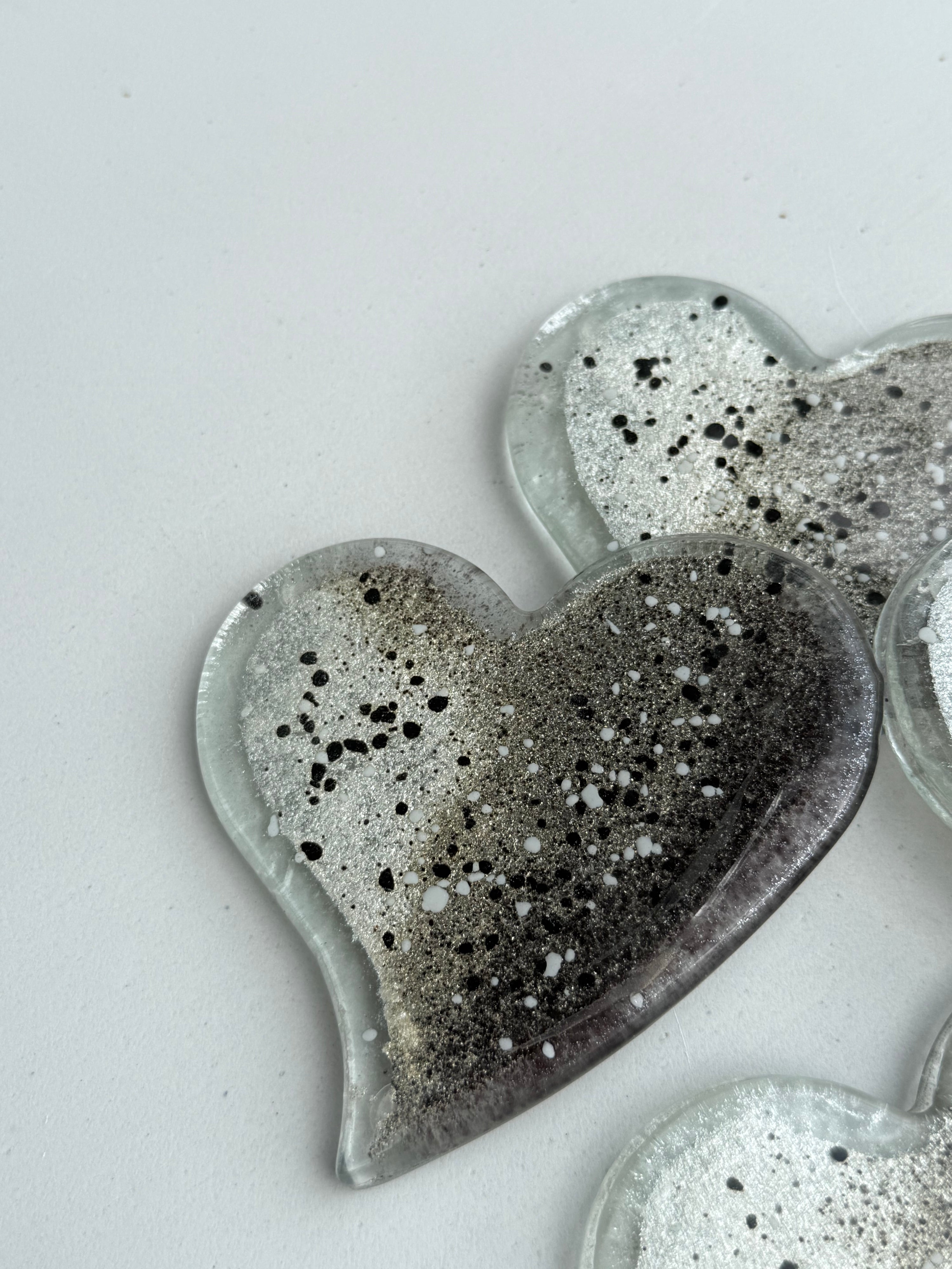 Silver, Grey & Platinum Coaster (Heart)