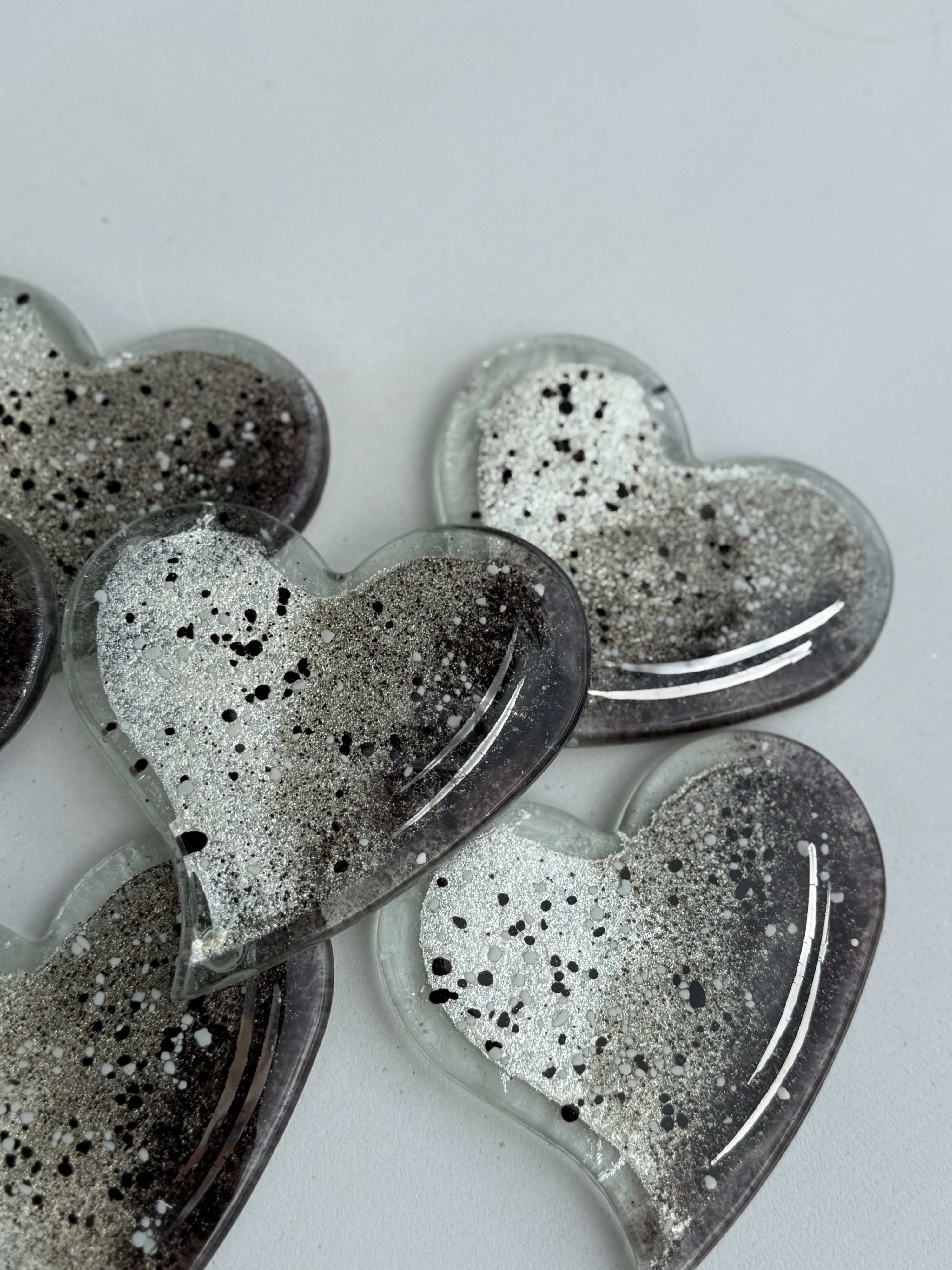 Silver, Grey & Platinum Coaster (Heart)
