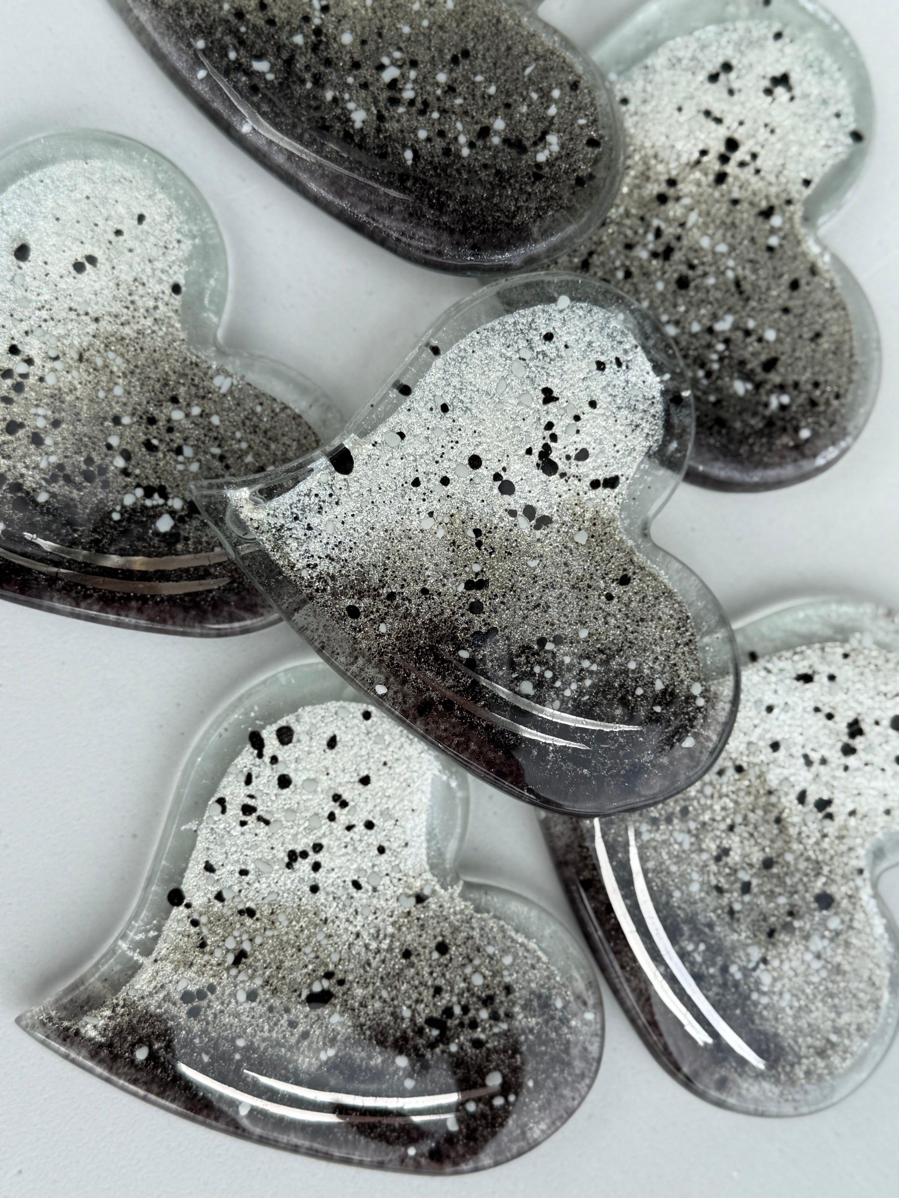 Silver, Grey & Platinum Coaster (Heart)